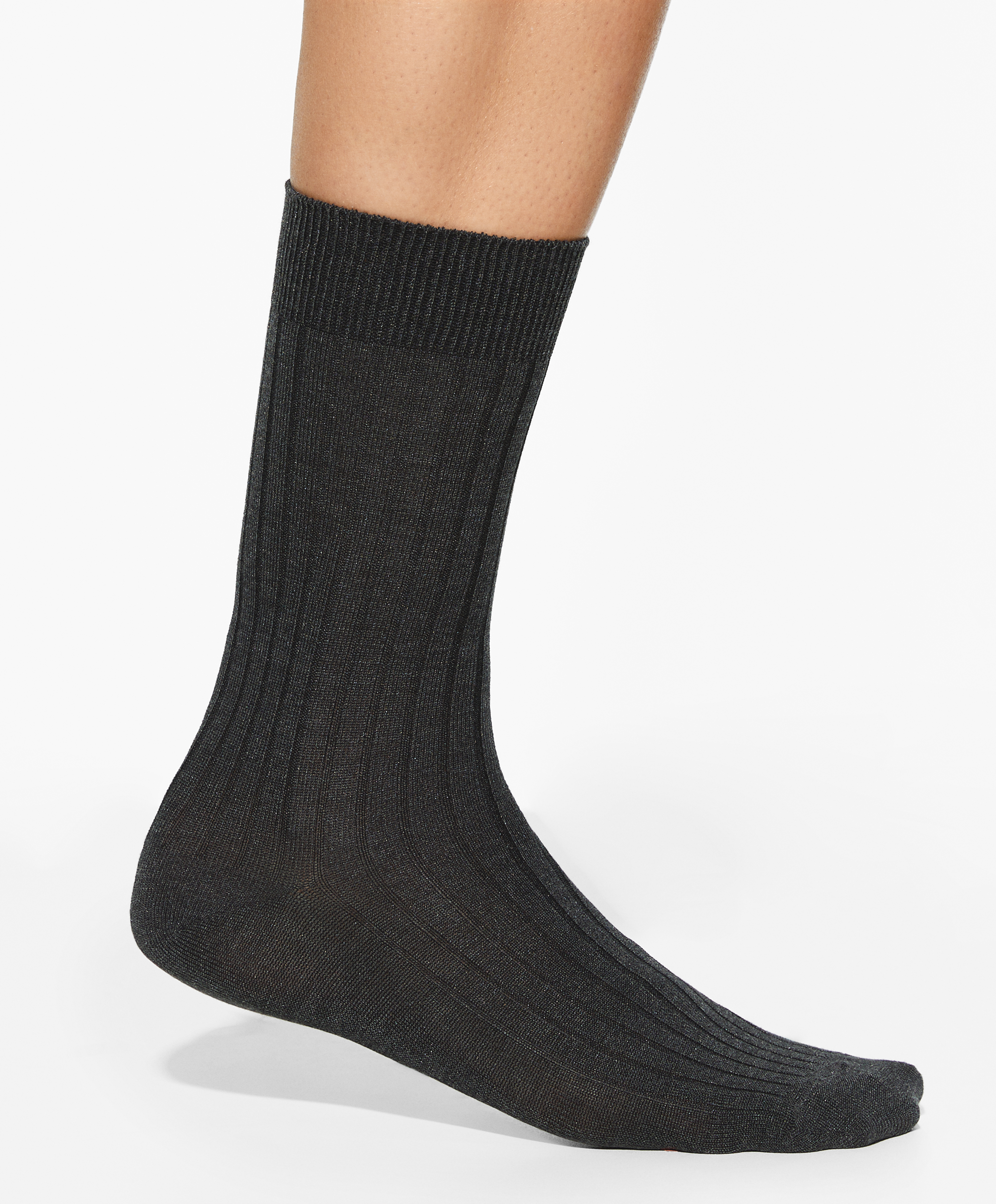 Rib silk classic socks