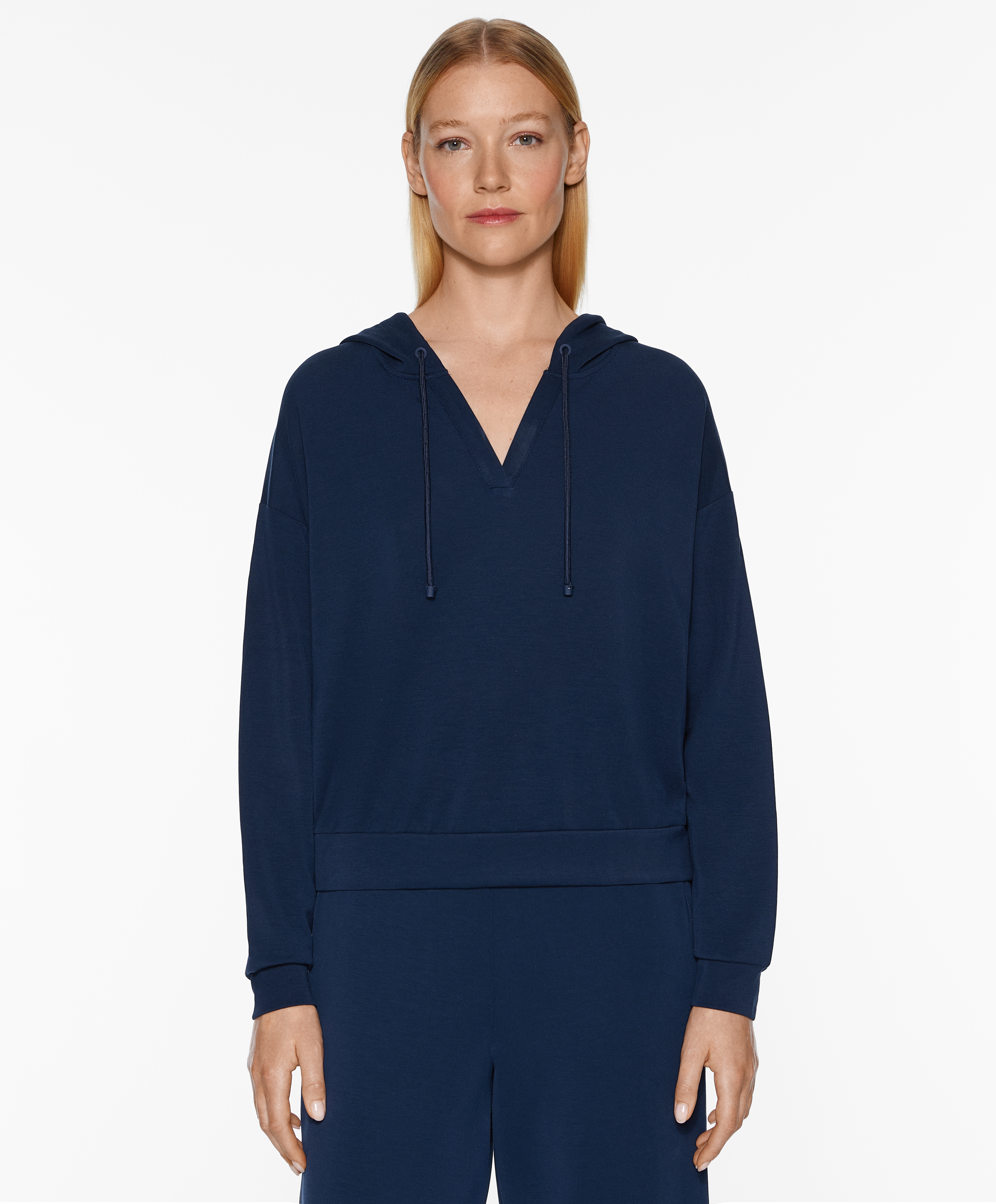 V-neck sweatshirt with modal