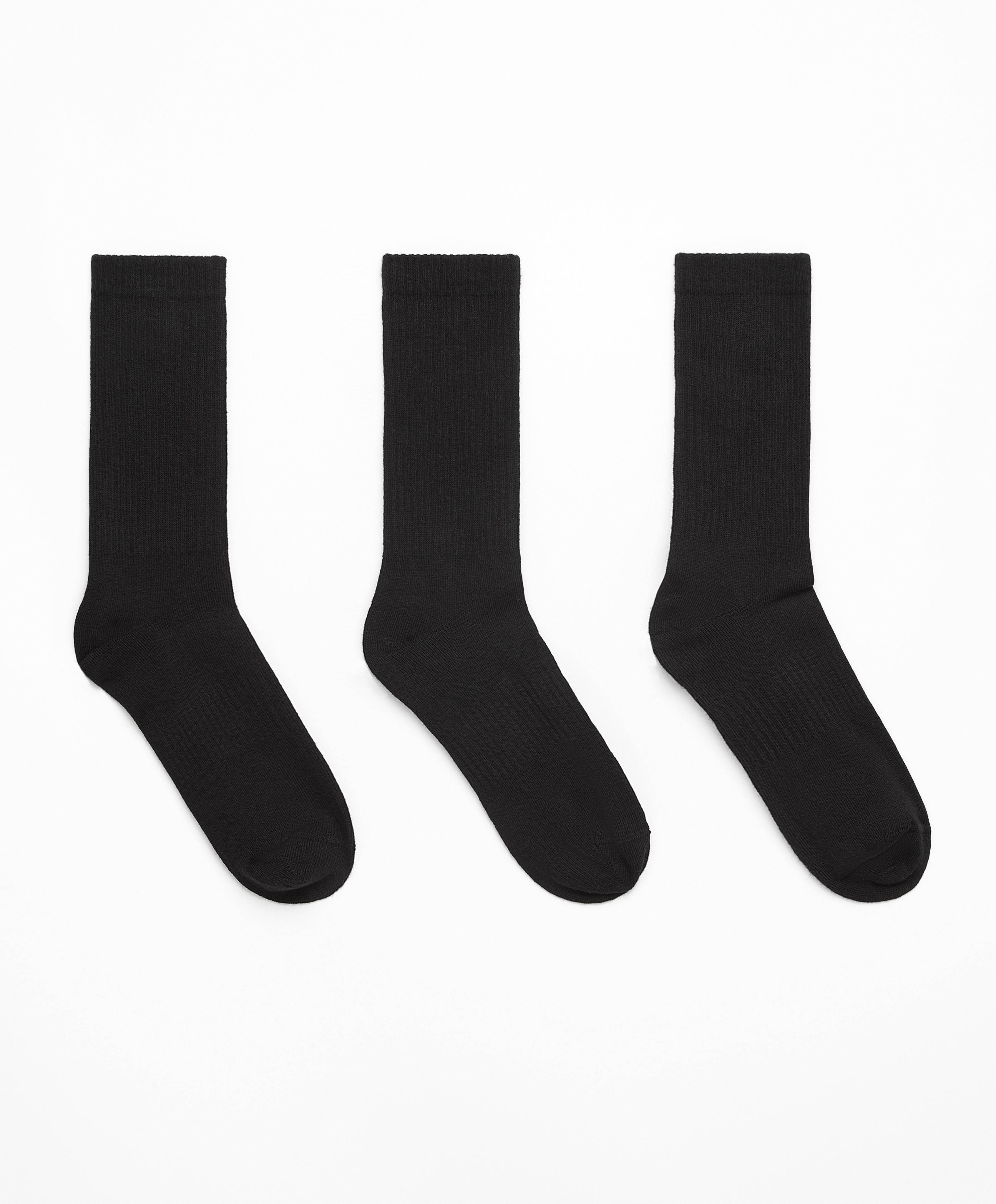 3 pairs of cotton blend classic sports socks
