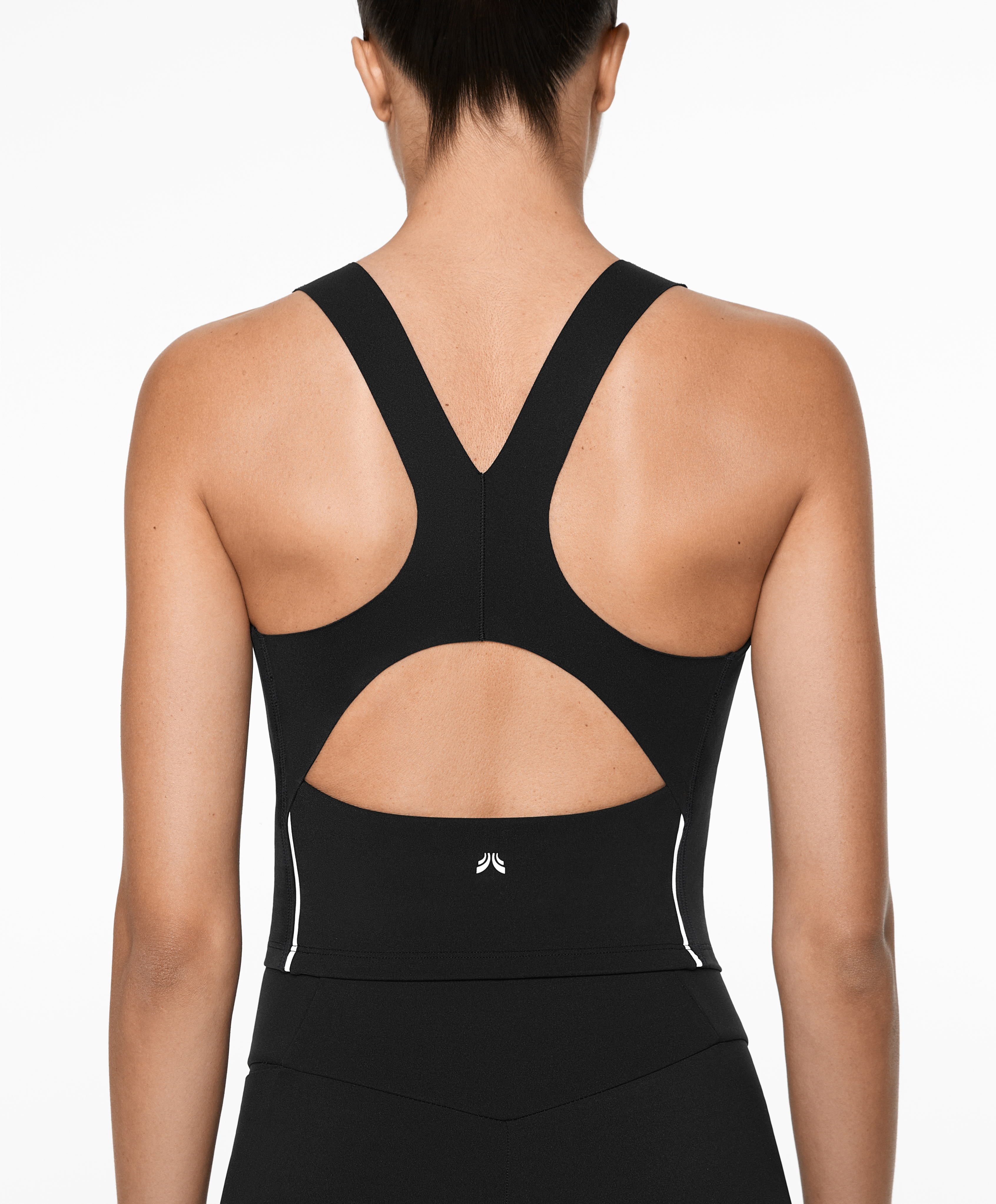 Reflective strap compressive tank top