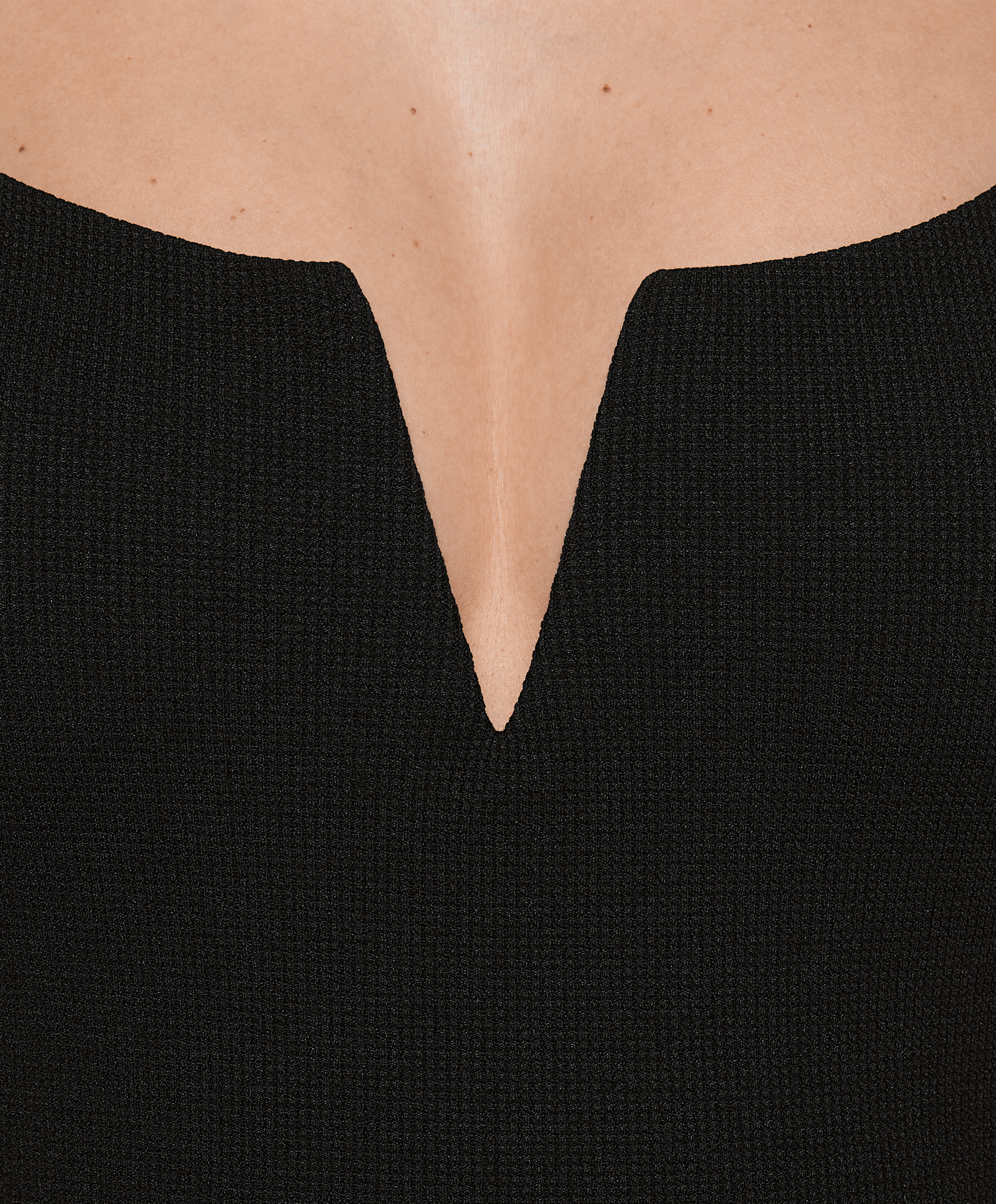 Piqué V-neck swimsuit