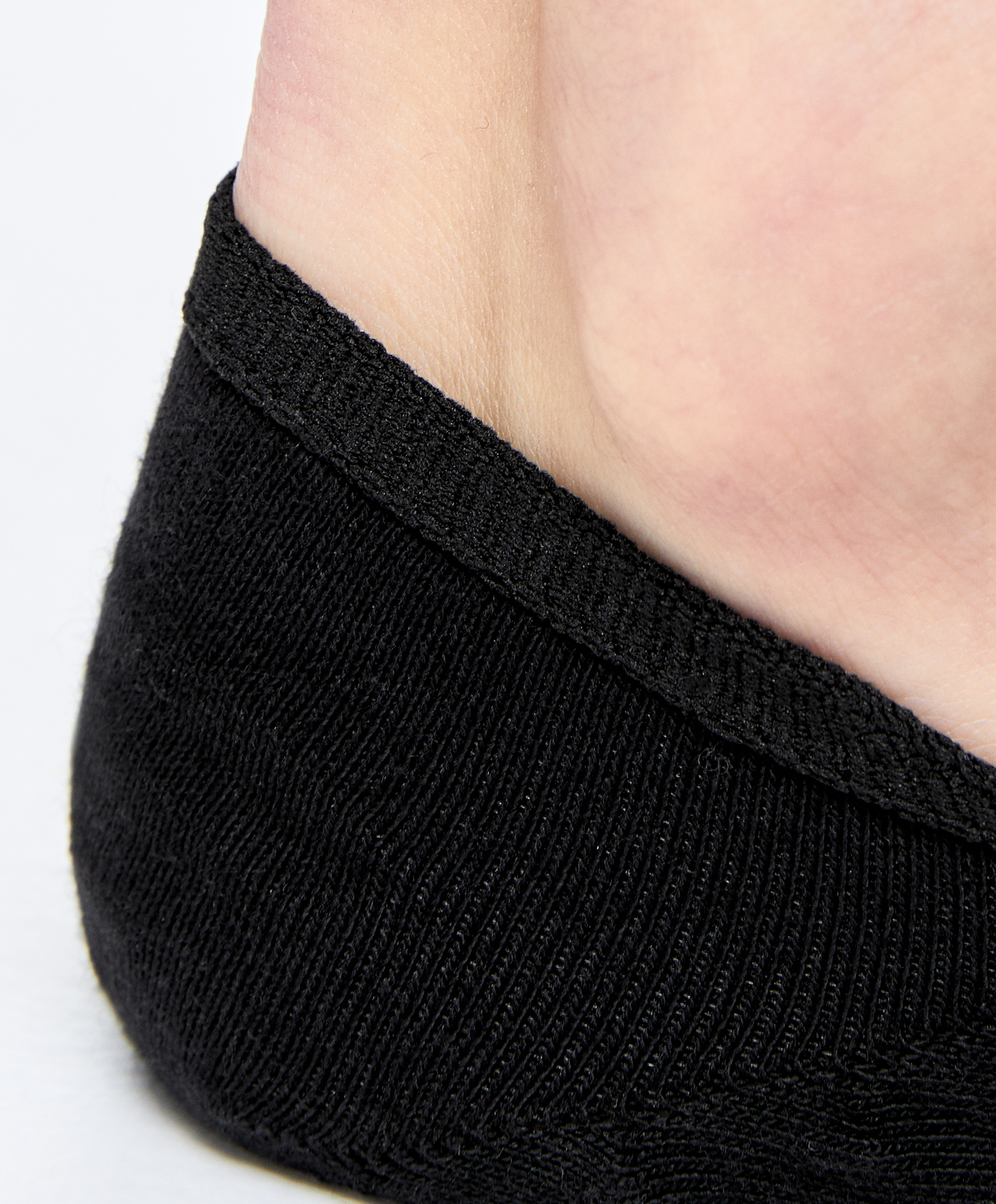 2 pairs of high-cut cotton blend invisible socks