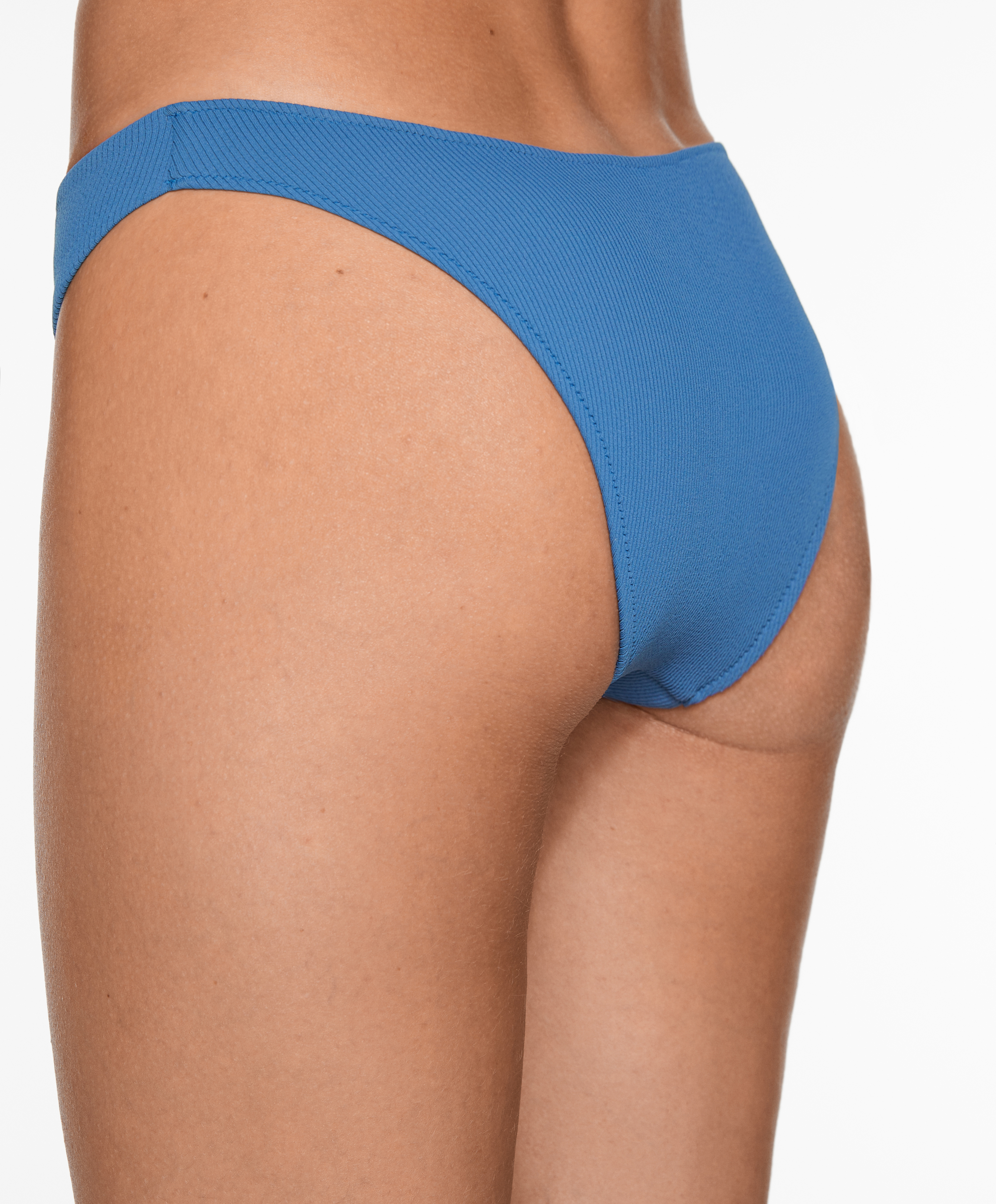 Medium-coverage U-cut rib bikini briefs