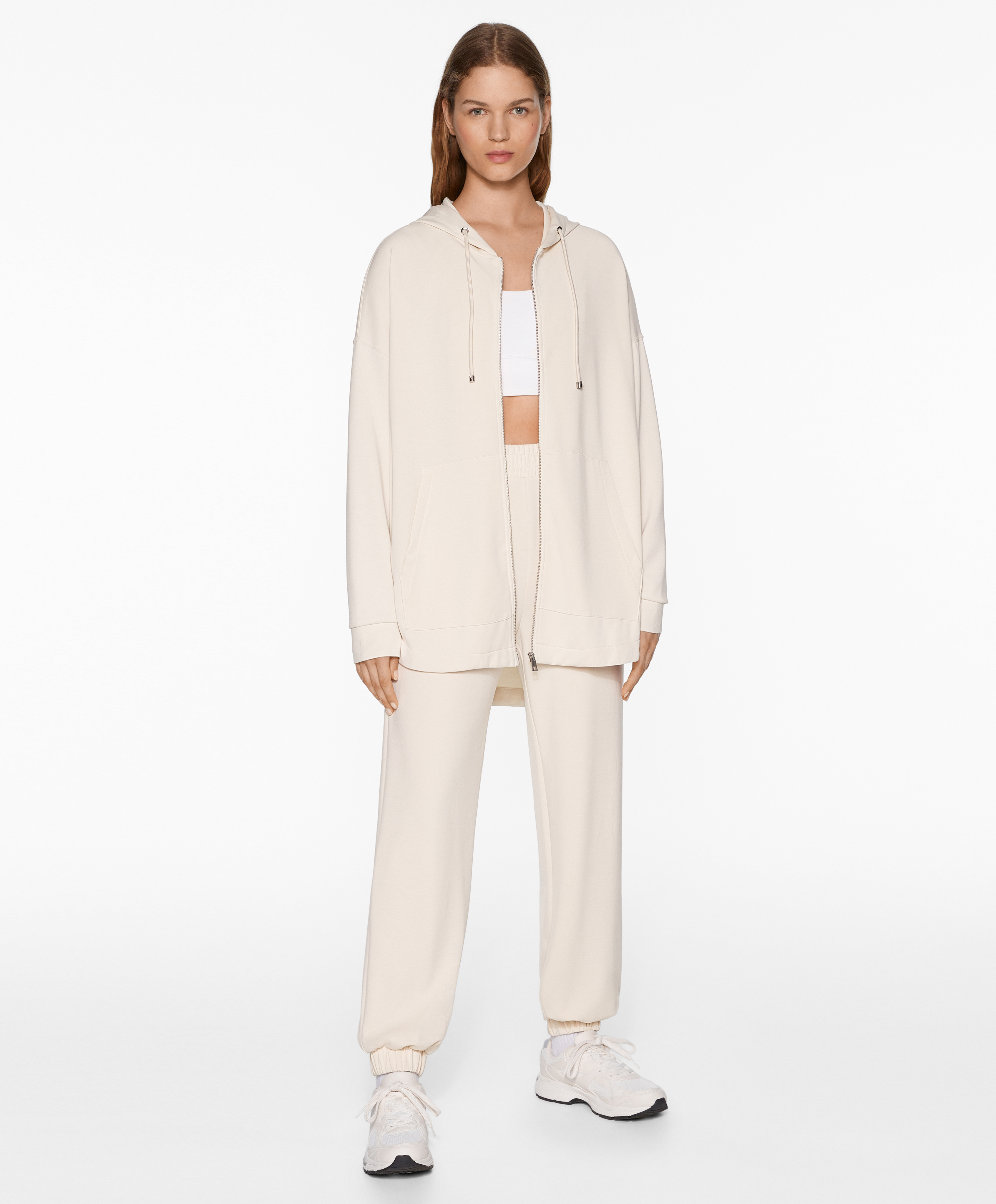 Oversize jacket with modal