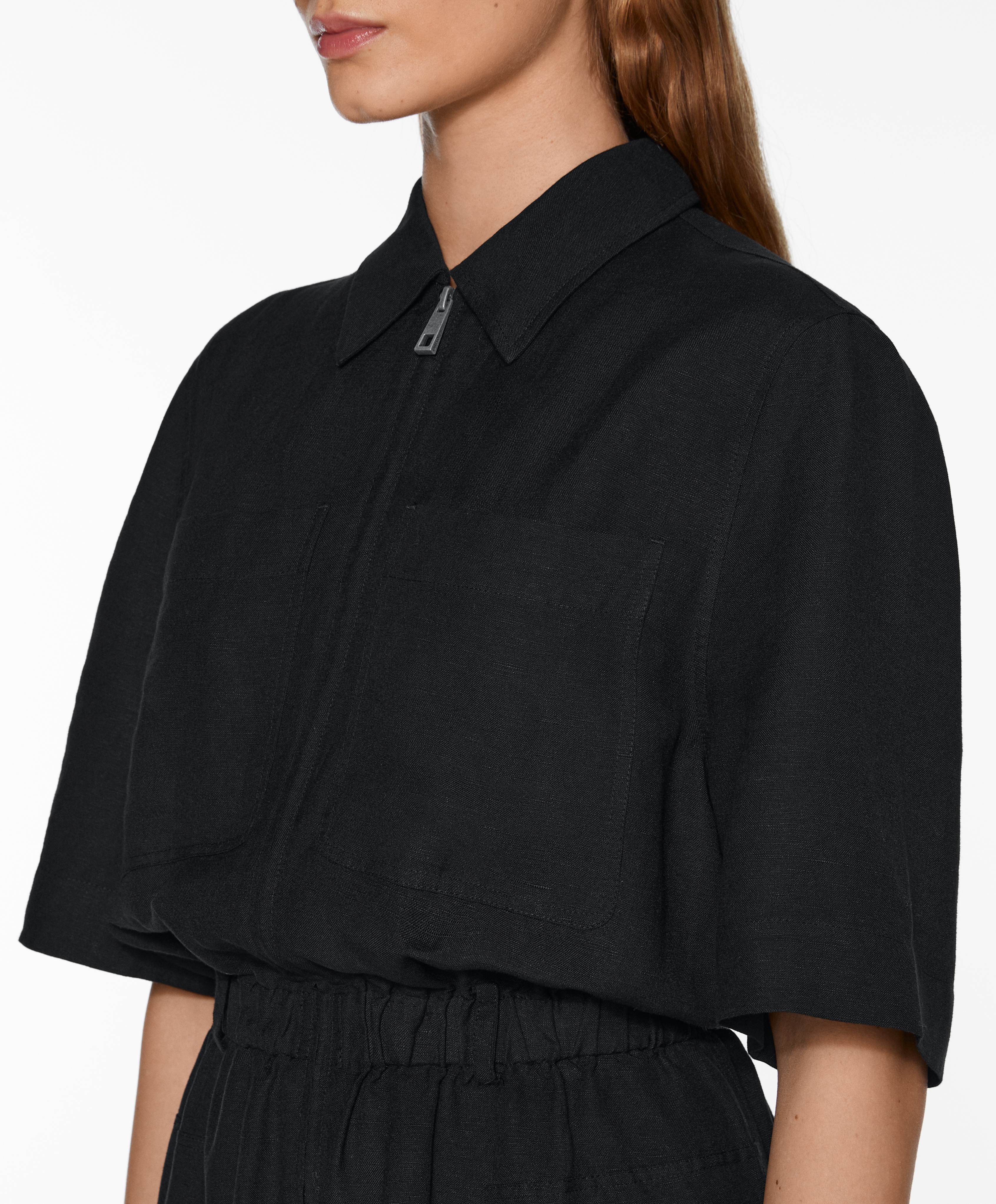 Linen blend jumpsuit