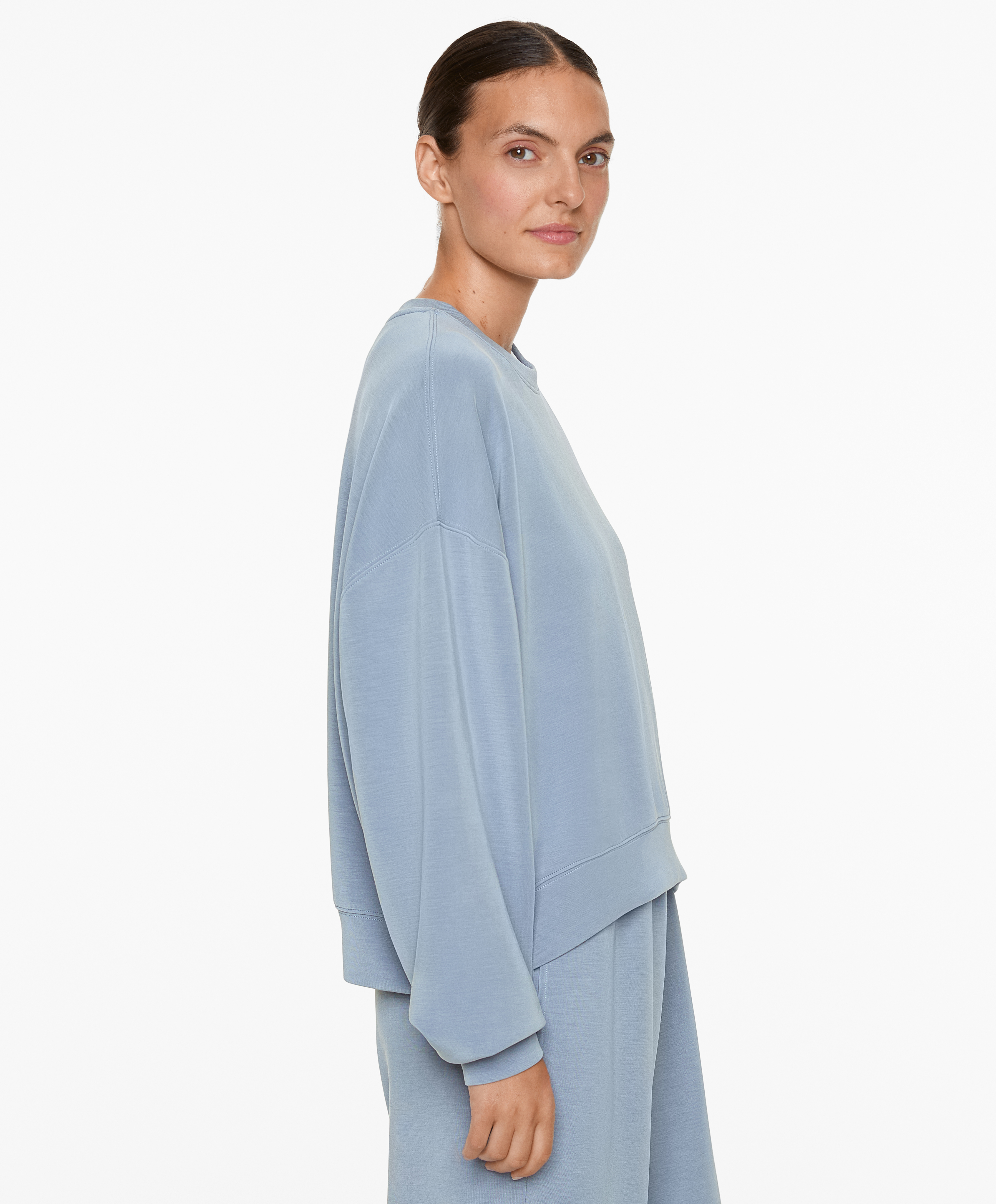 Crop sweatshirt with modal