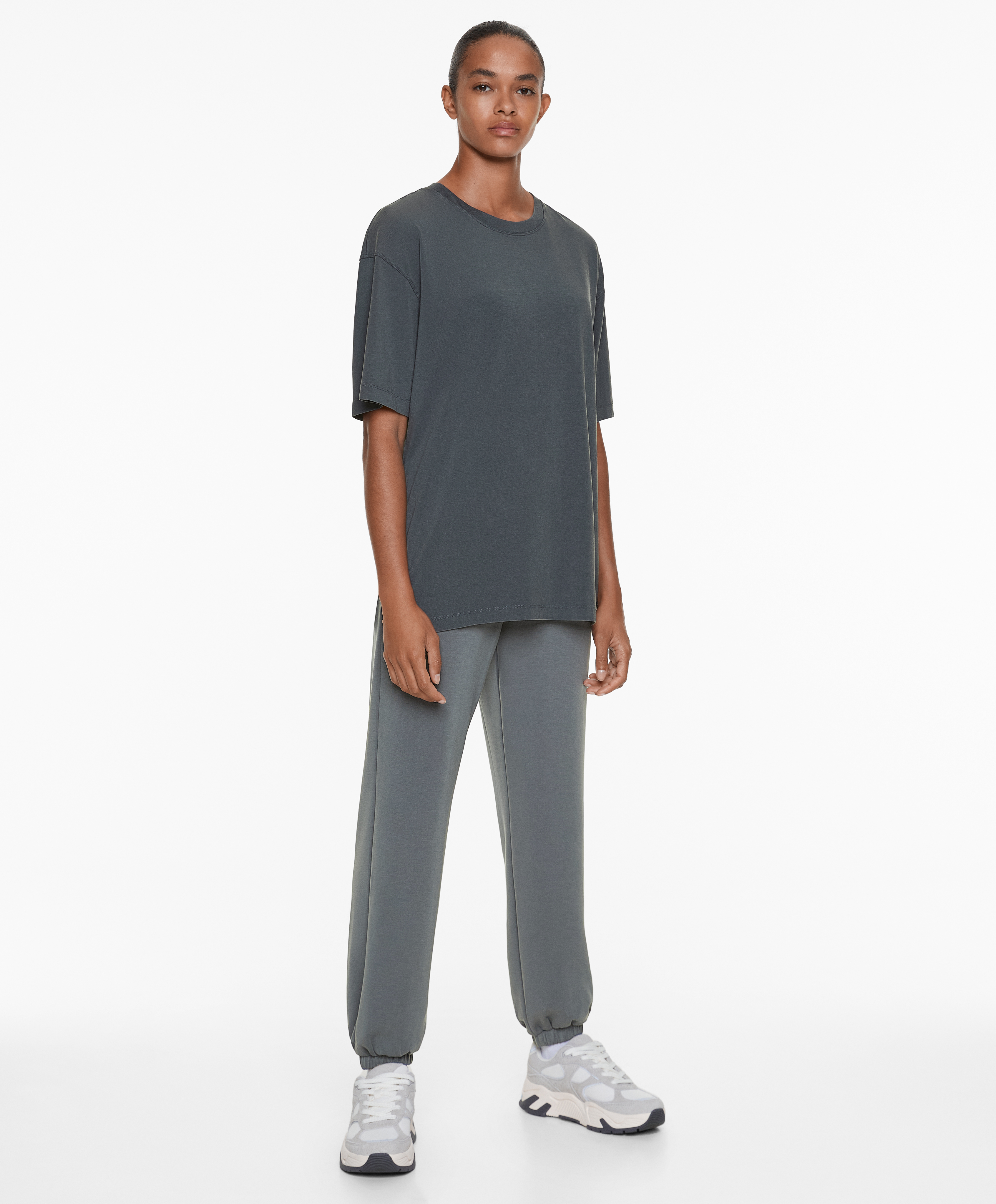 Short sleeve cotton blend T-shirt