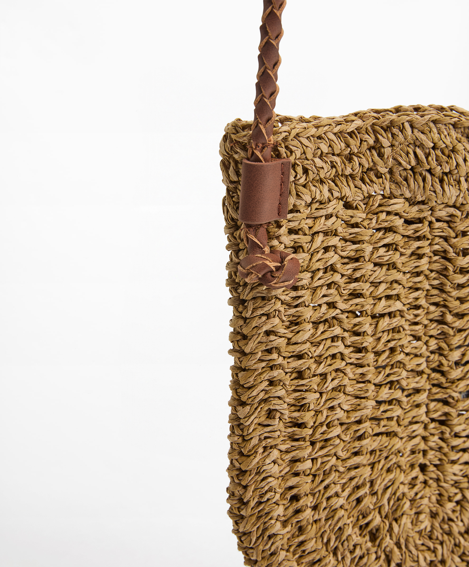 Mobile phone bag with braided crossover strap