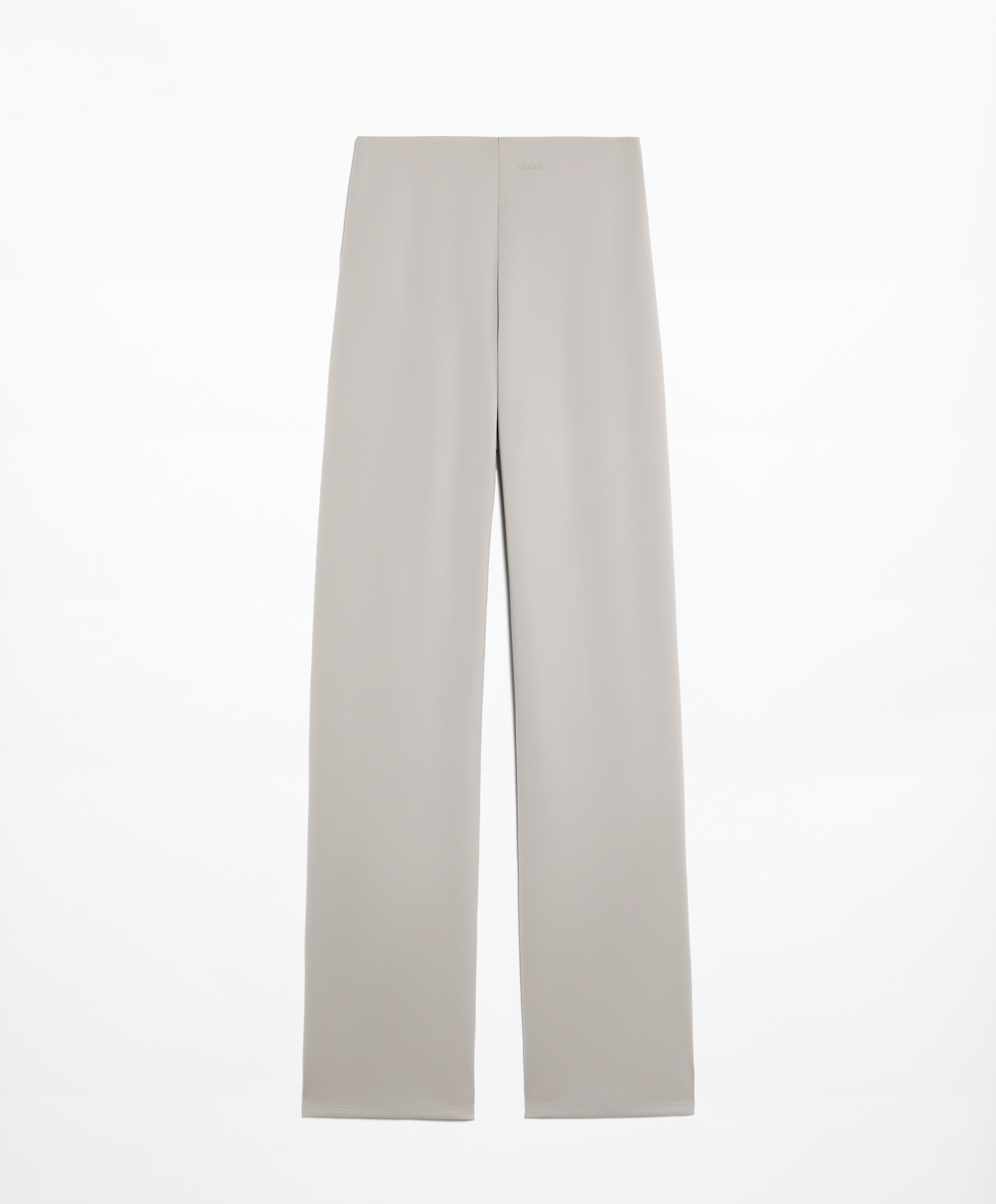 Neoprene-effect straight-leg trousers