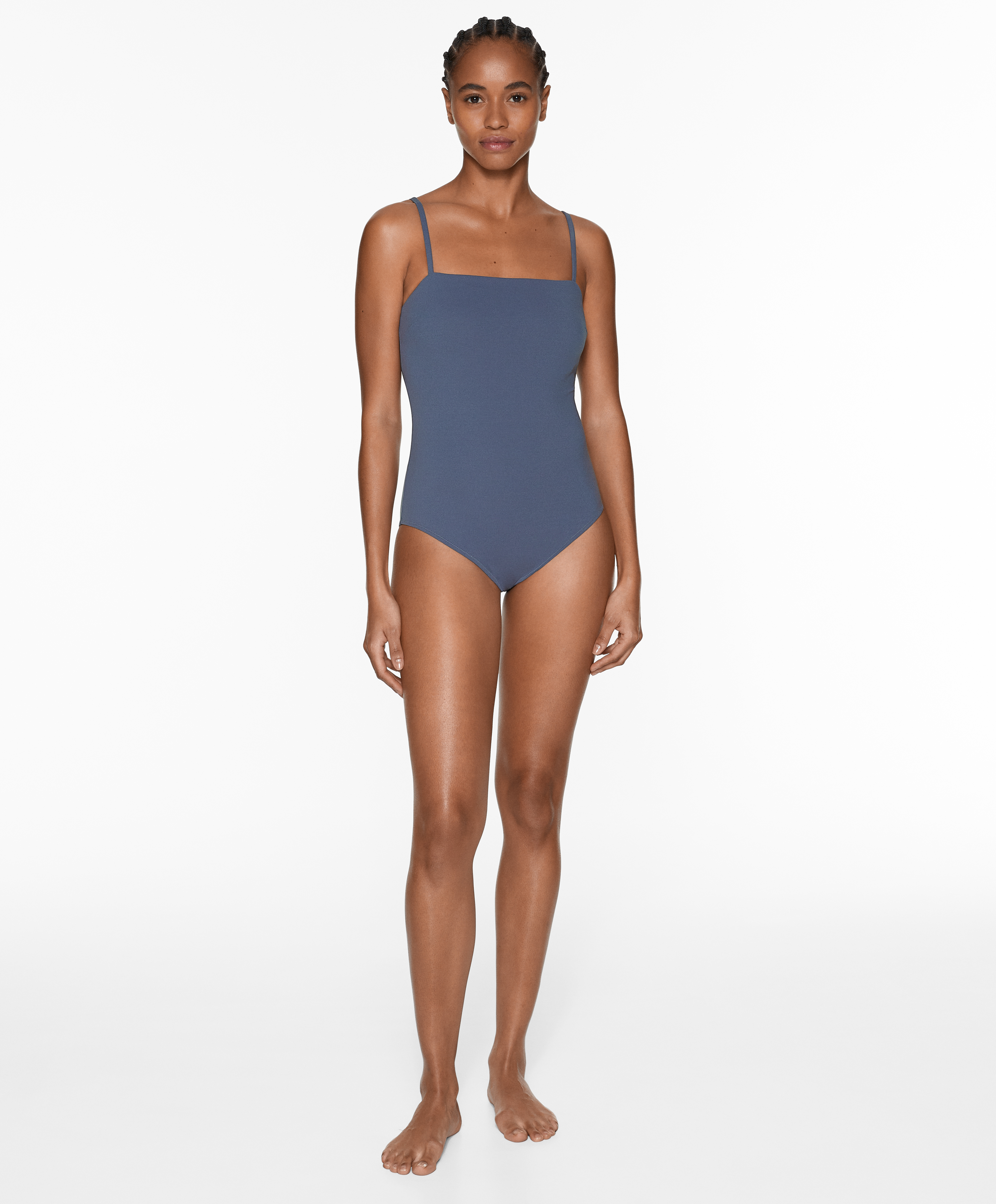 Compressive bandeau swimsuit