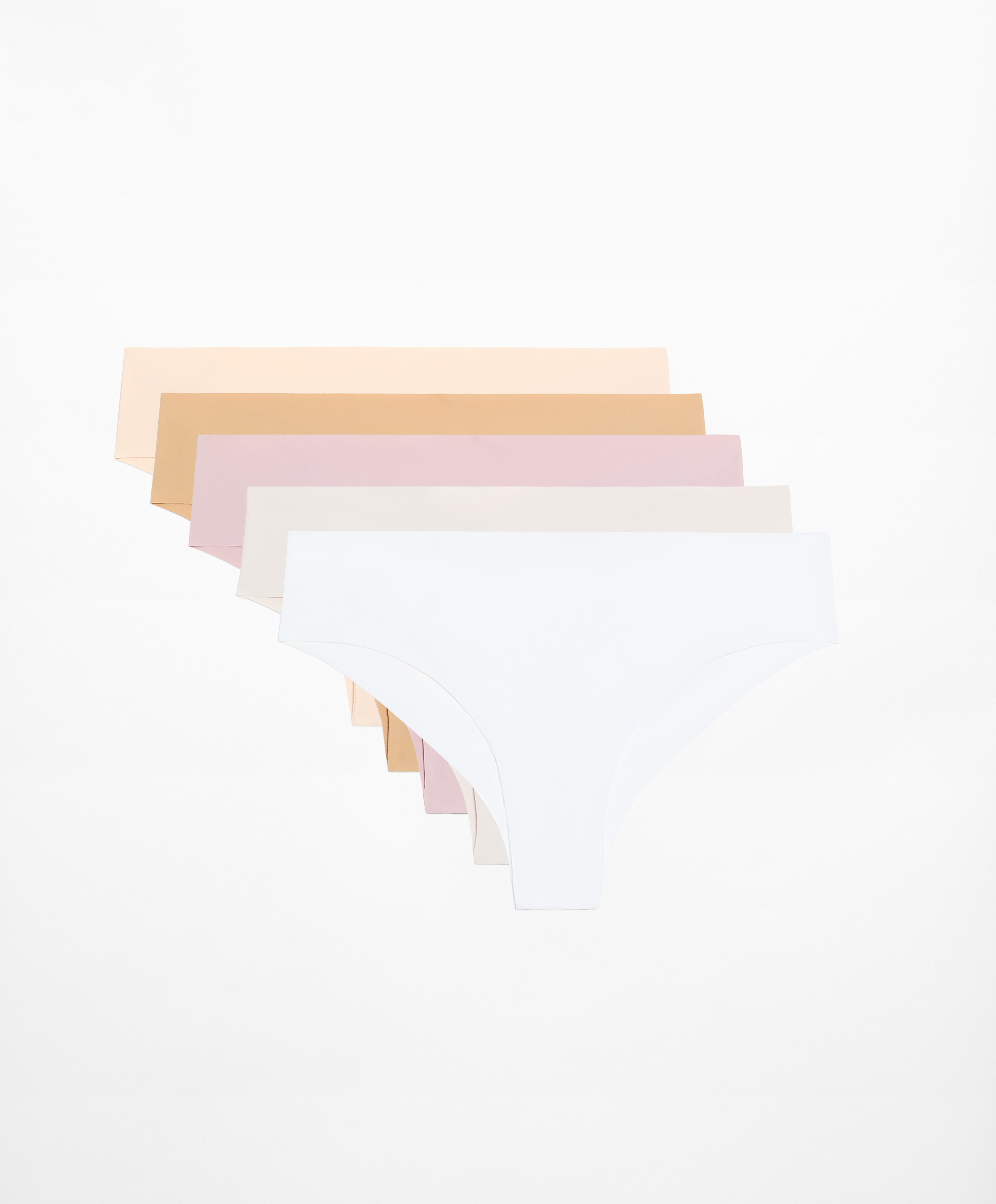 5 laser-cut polyamide blend cheeky briefs