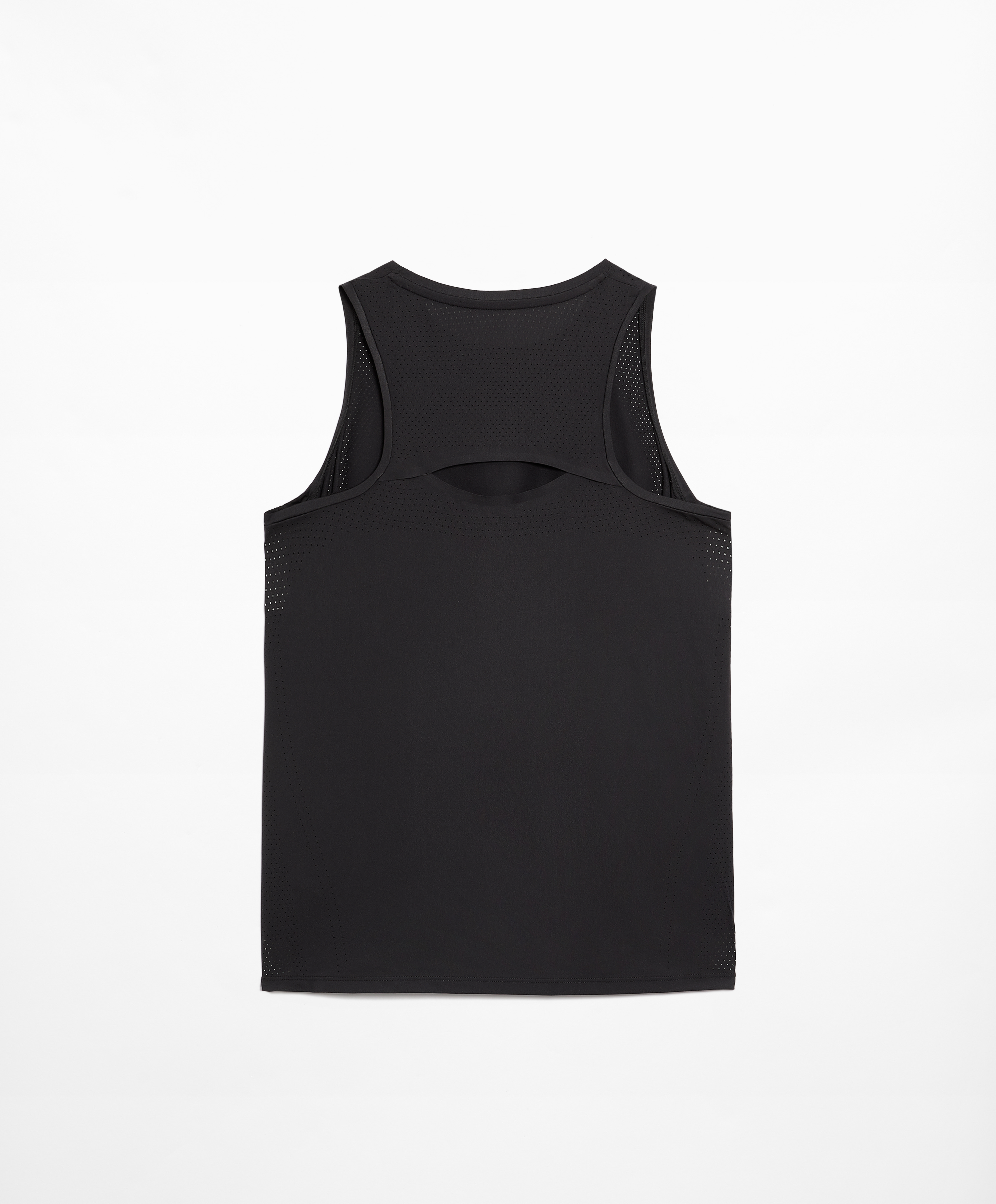 Sleeveless technical T-shirt with open back