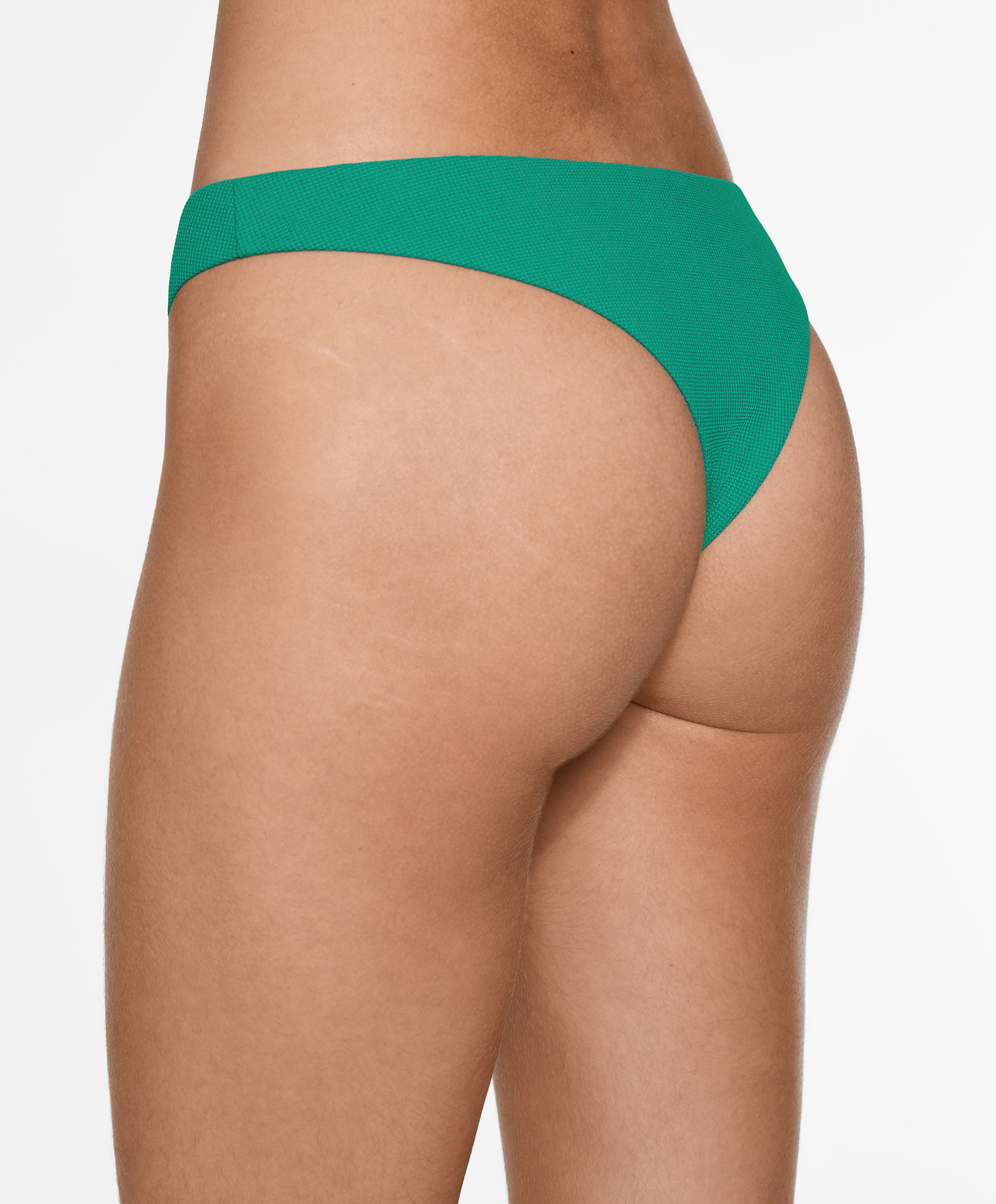 U-cut piqué Brazilian bikini briefs