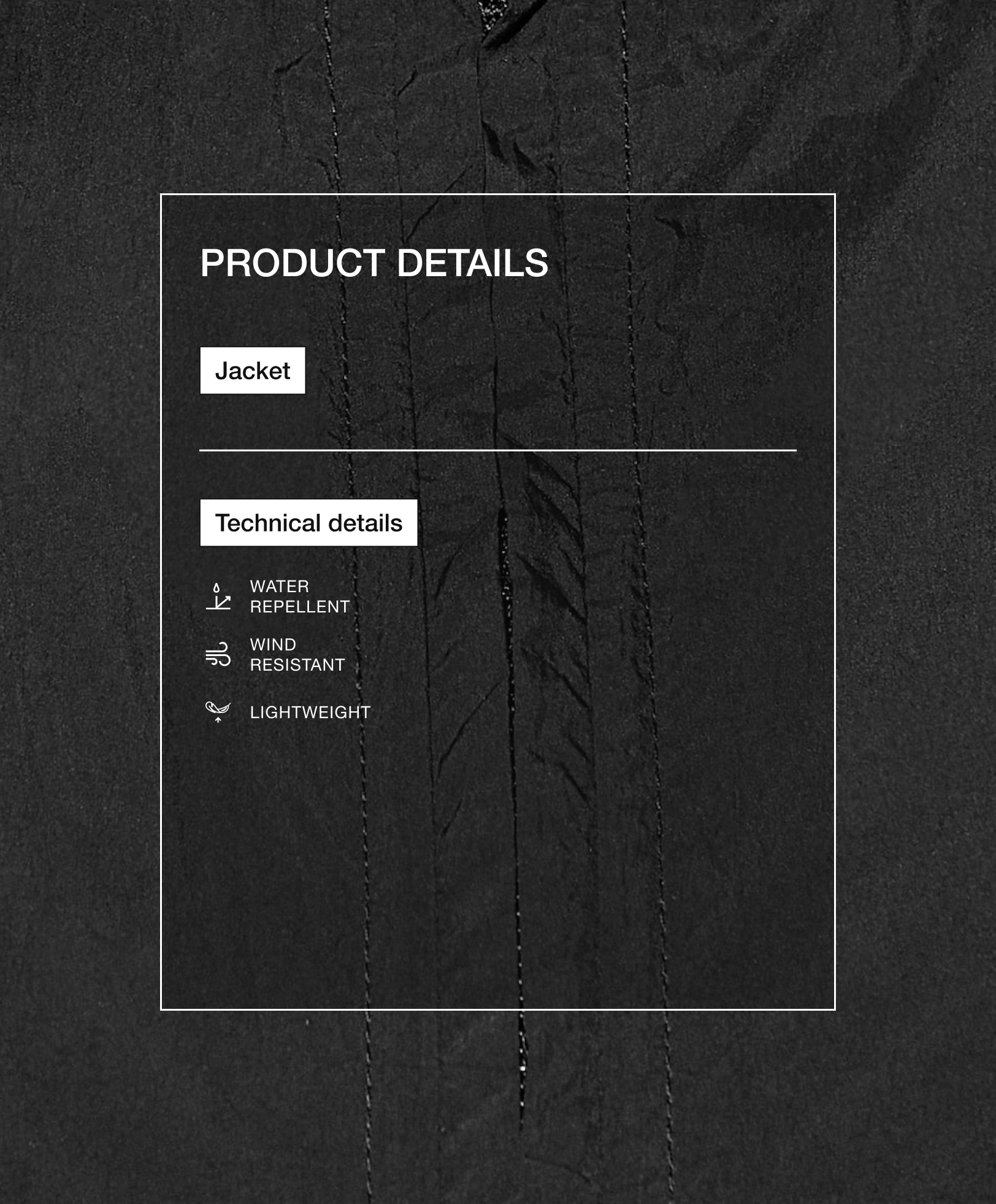 Water-repellent midi jacket