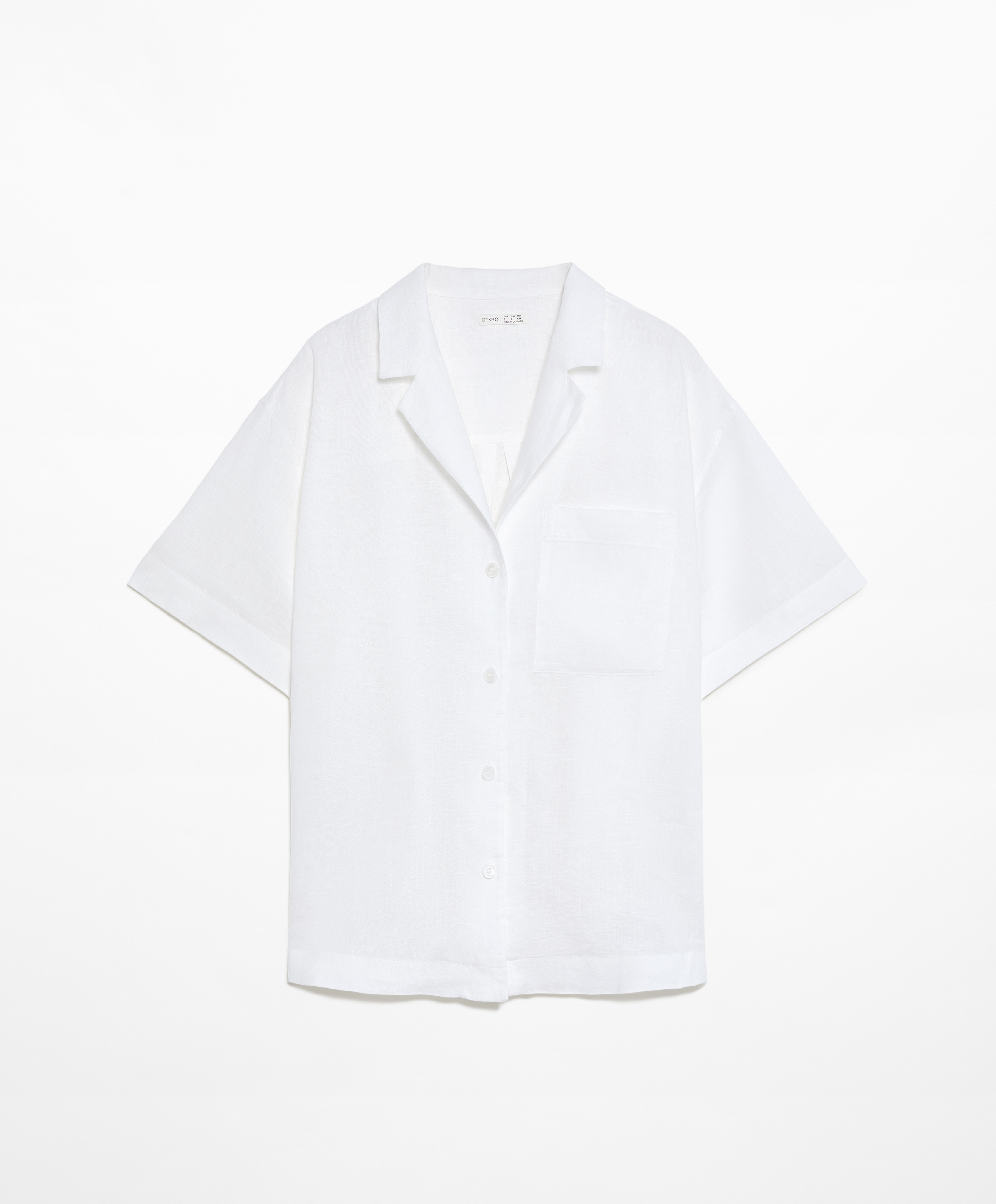 100% linen short sleeve shirt