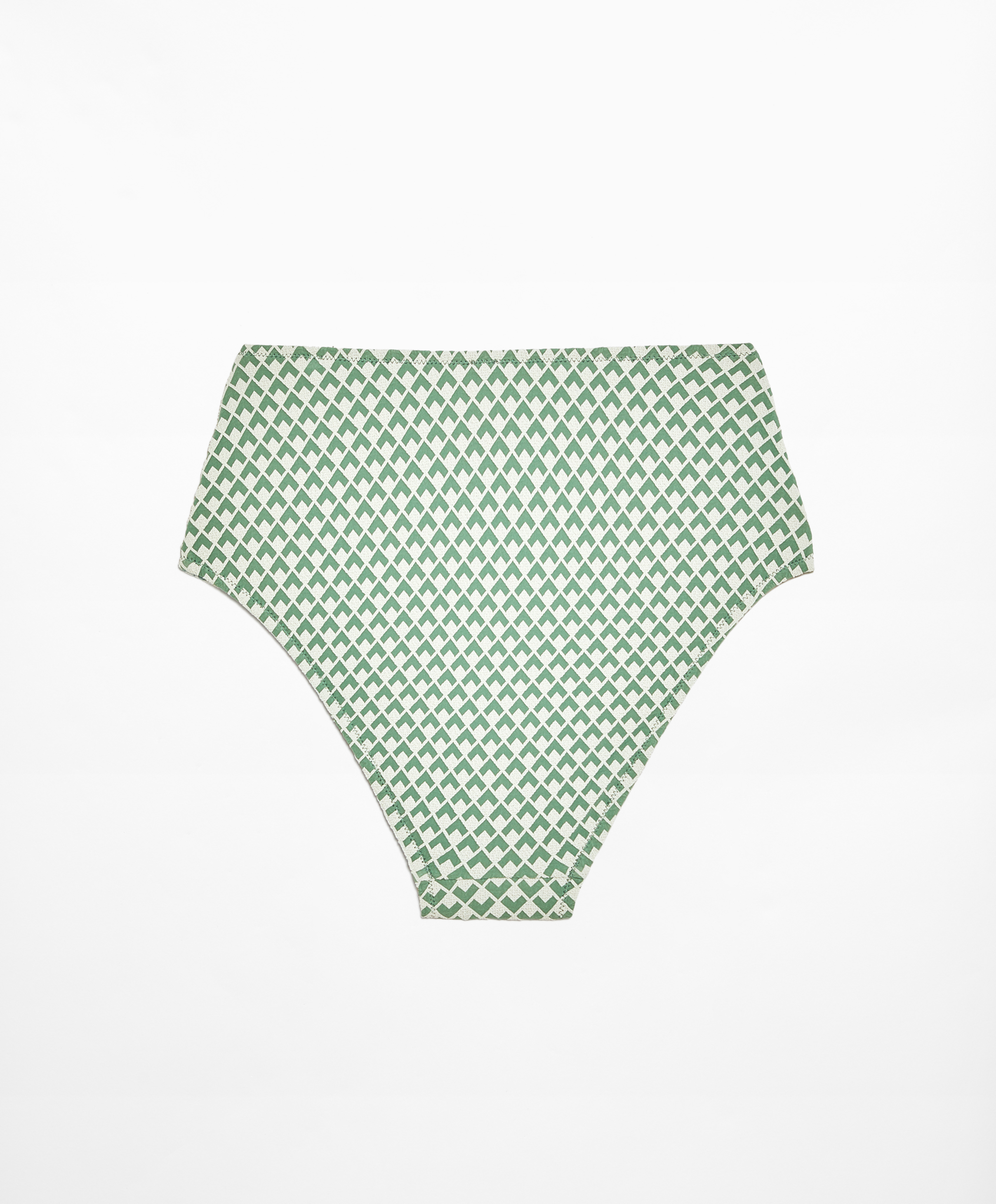 Geometric jacquard high-rise bikini briefs
