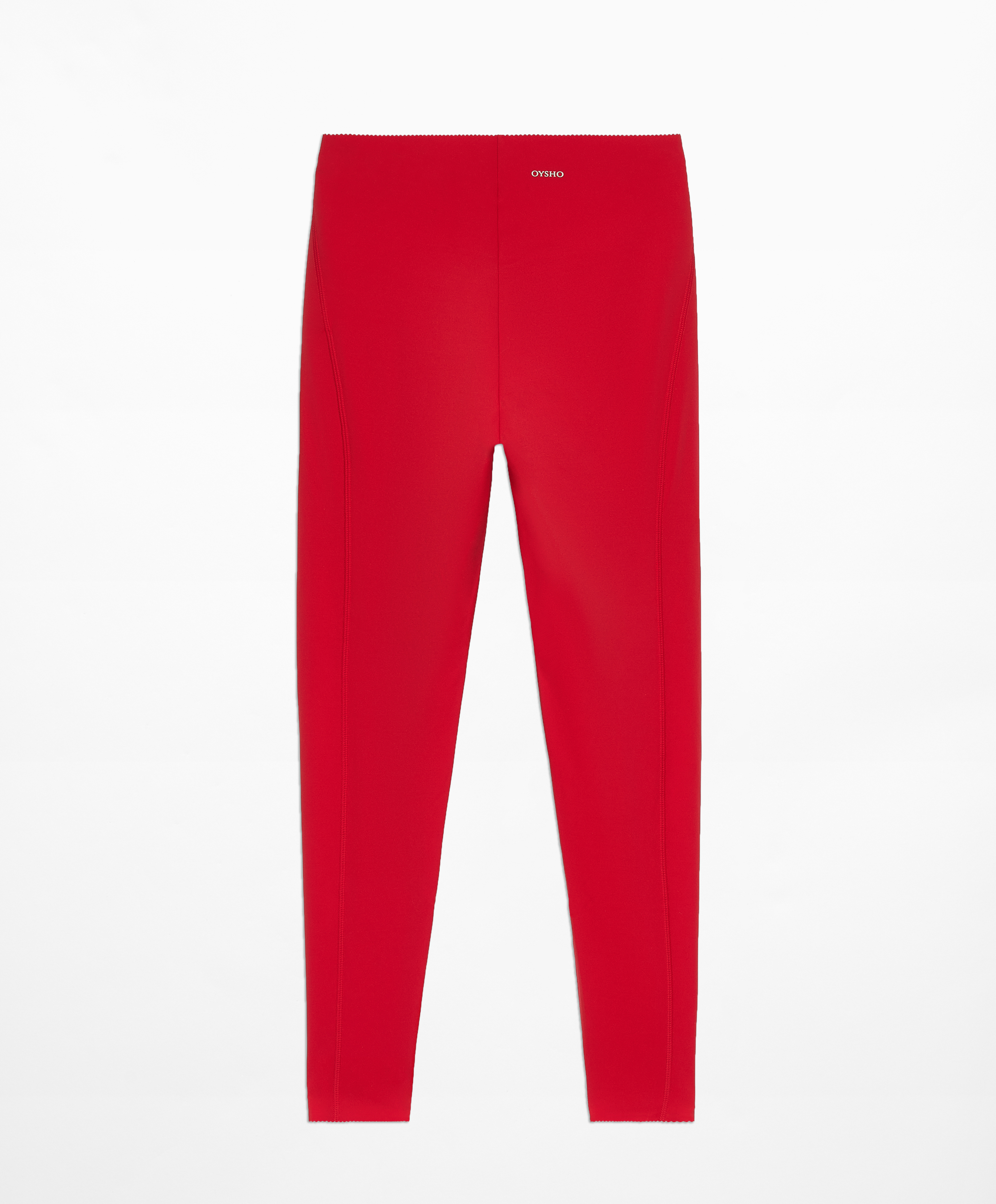 Compressive high-rise core-control ankle-length leggings