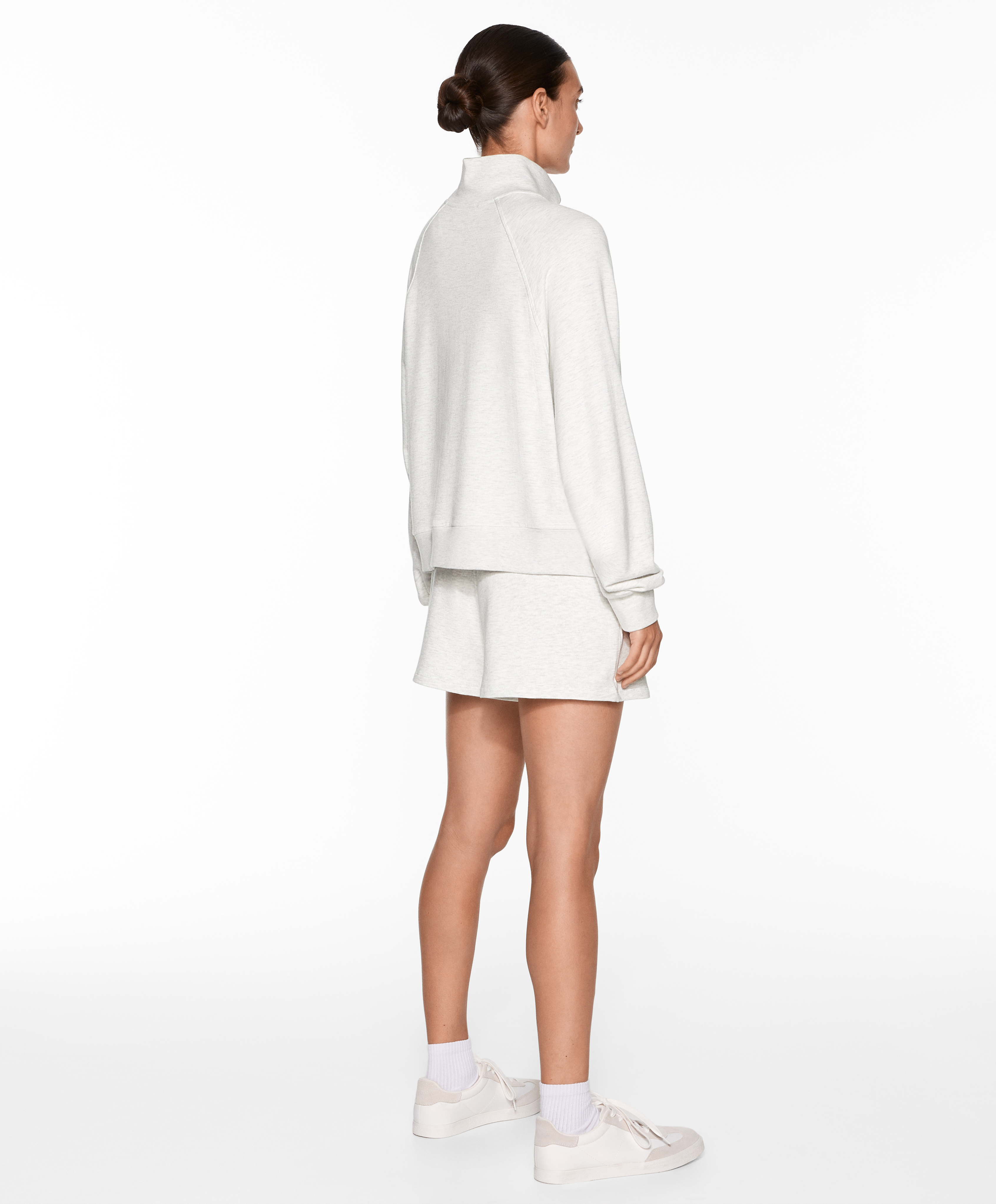 Half-zip sweatshirt with cotton and modal