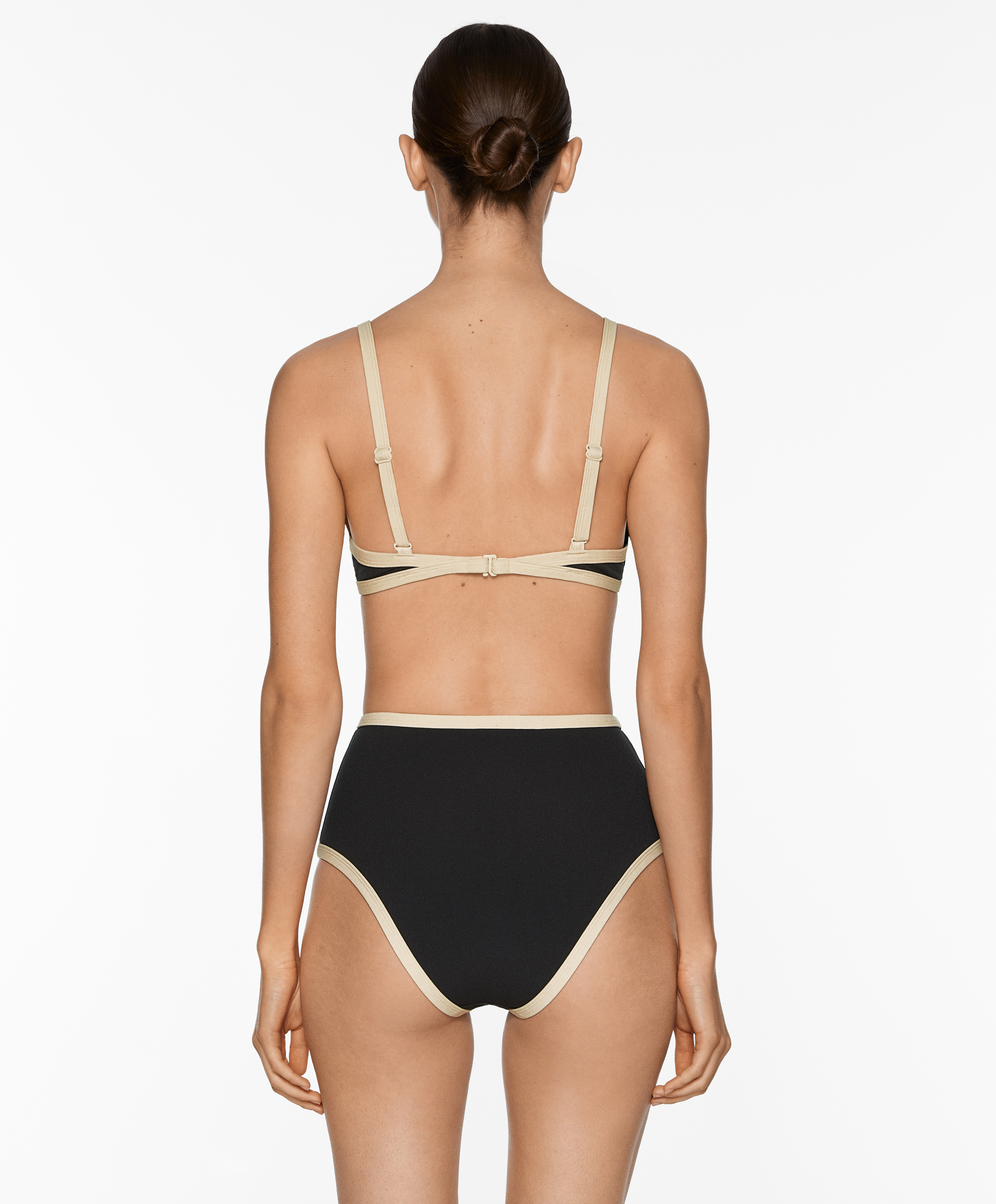 Contrast trim high-coverage bikini briefs