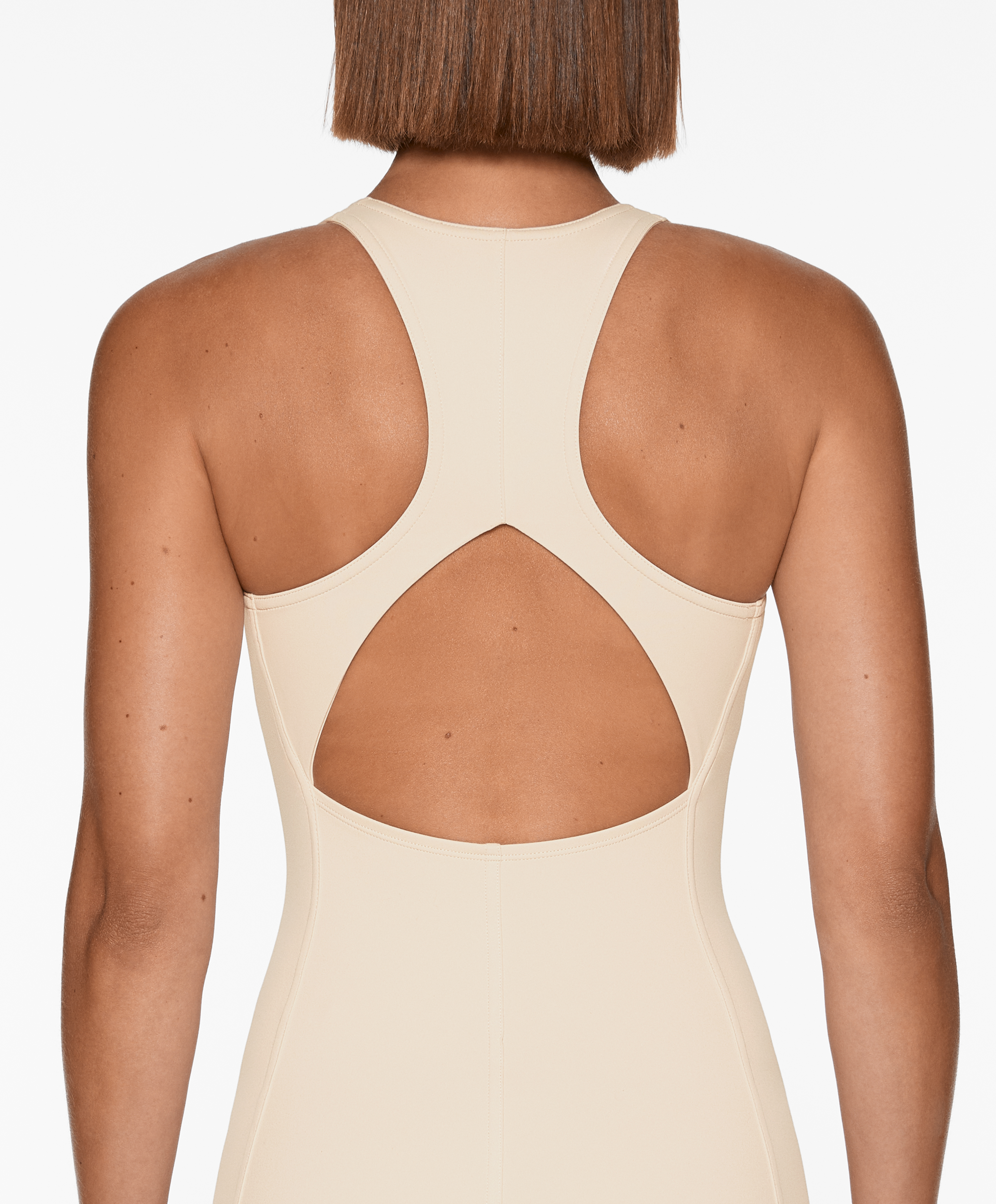 Comfortlux open back short jumpsuit