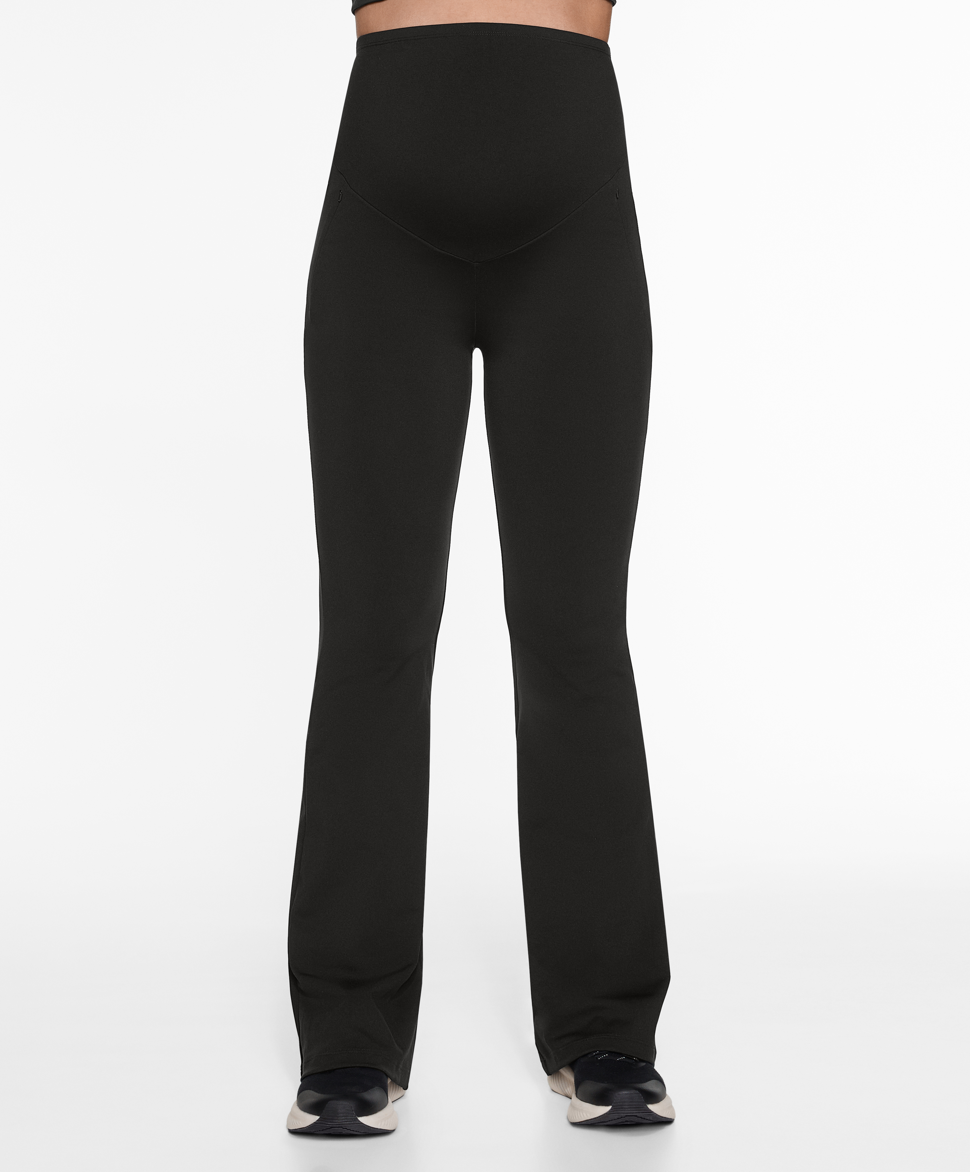 Warm maternity flare trousers