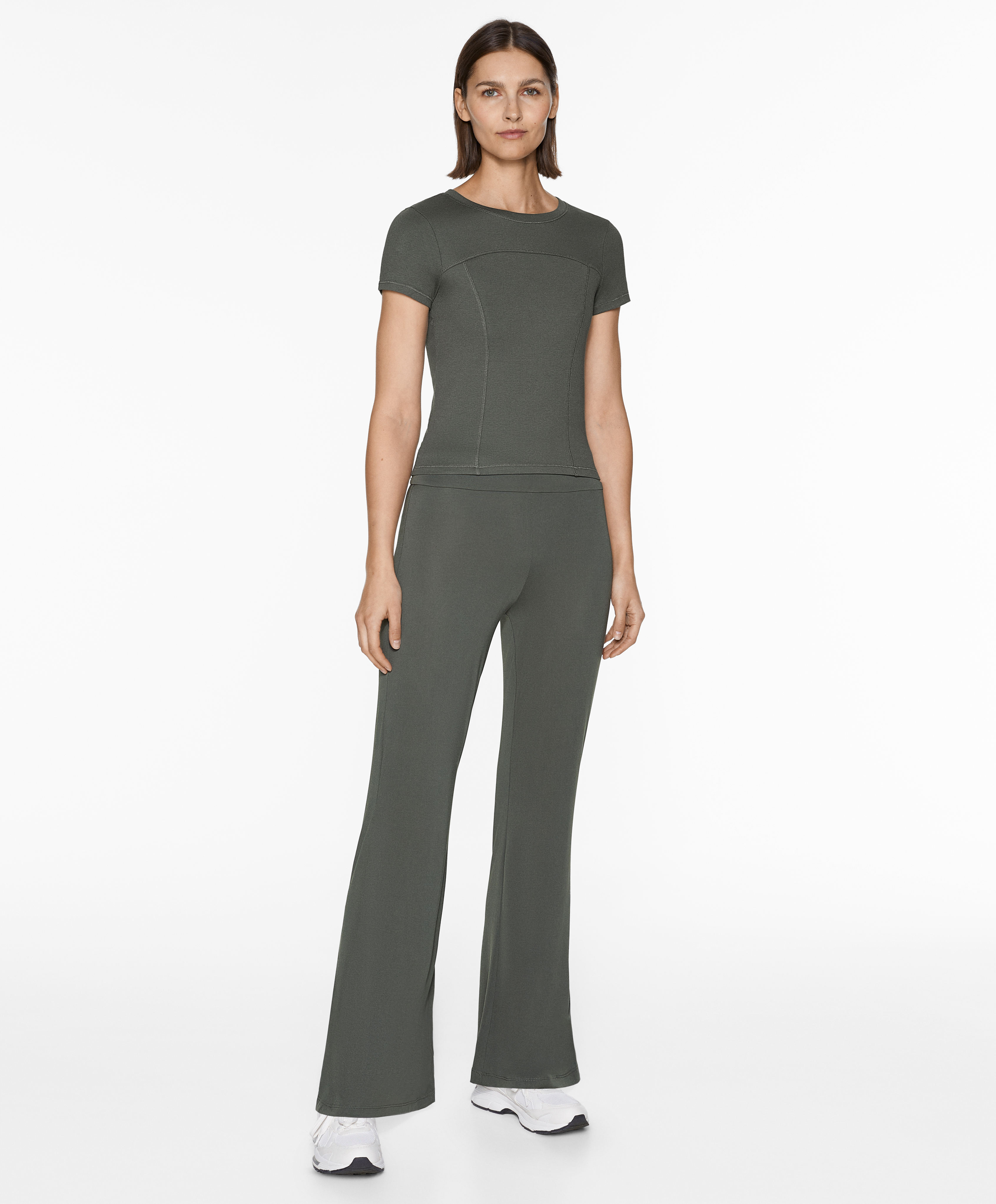 Modal blend flare trousers