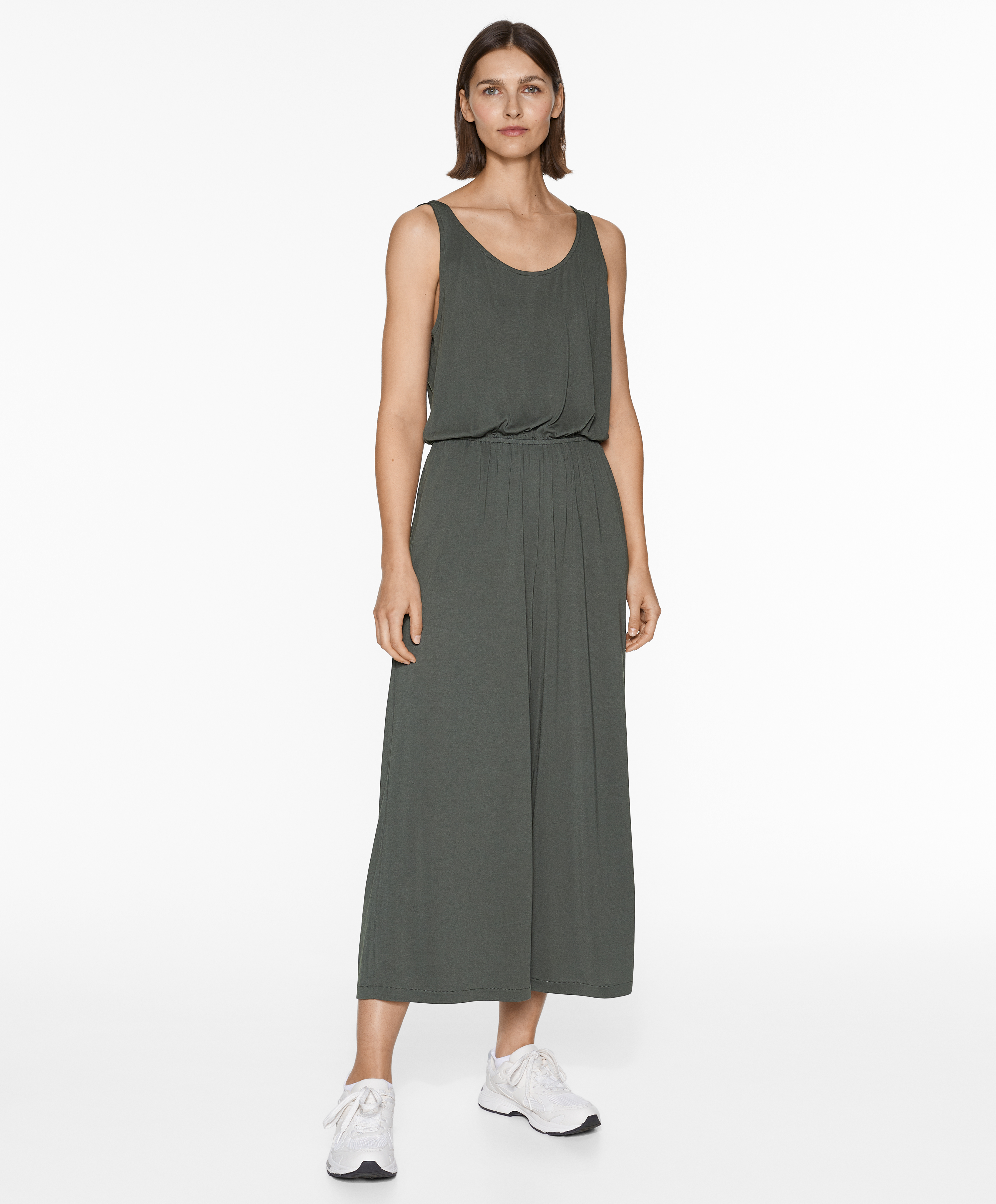 Modal blend midi jumpsuit