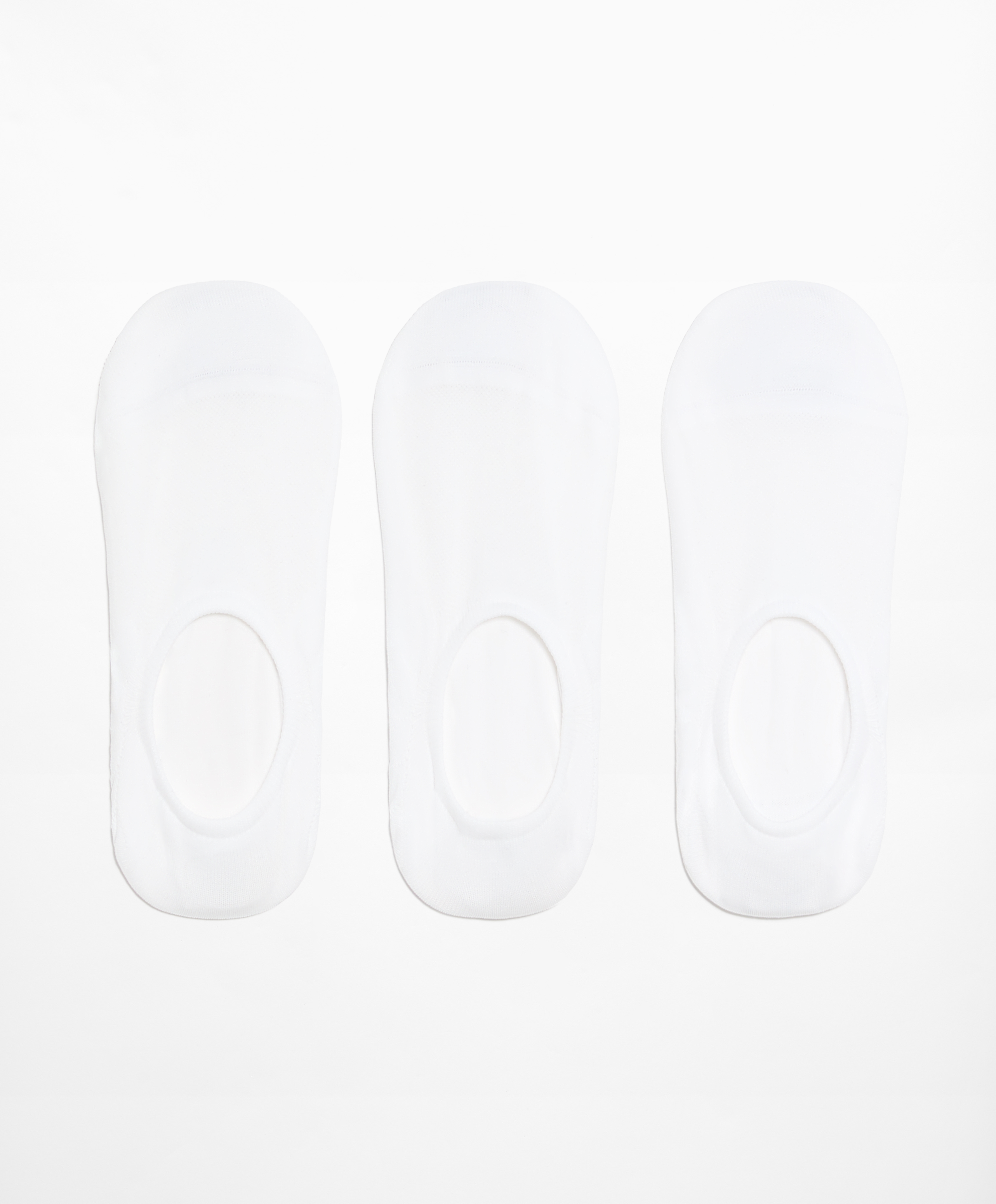 3 pairs of medium-cut invisible polyamide blend sports trainer socks