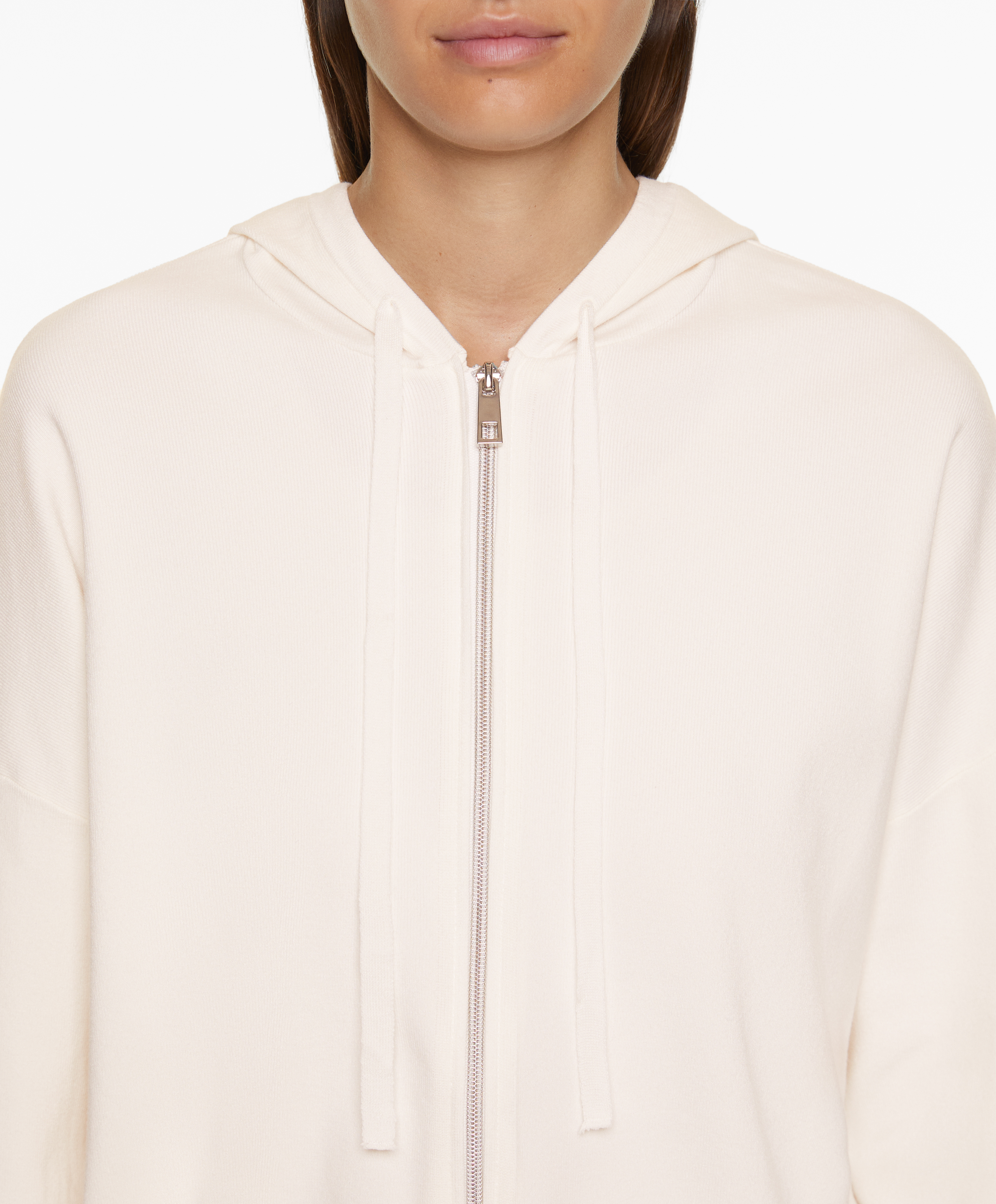 Hooded knit sweatshirt