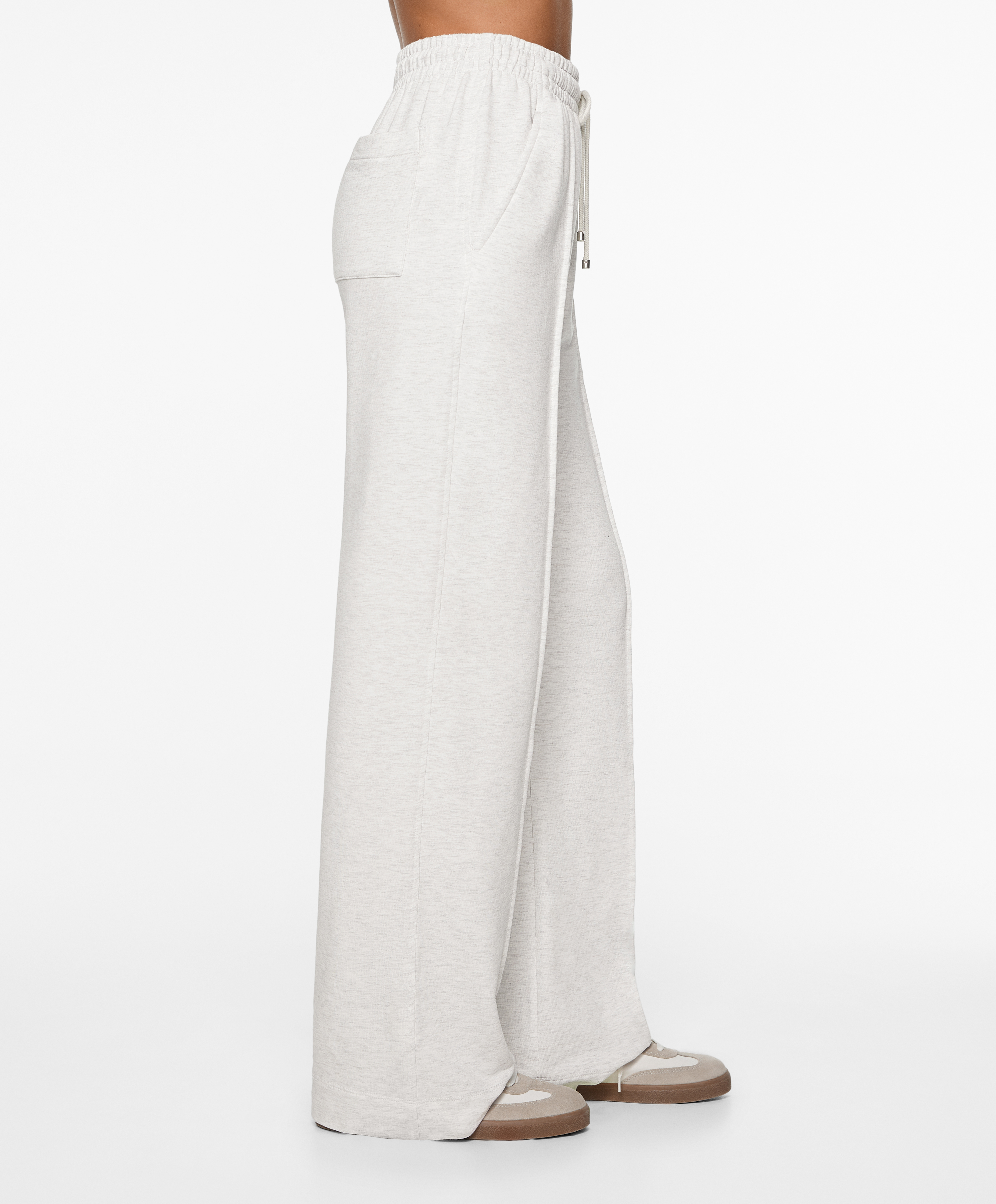 Relaxed straight-leg trousers with cotton and modal