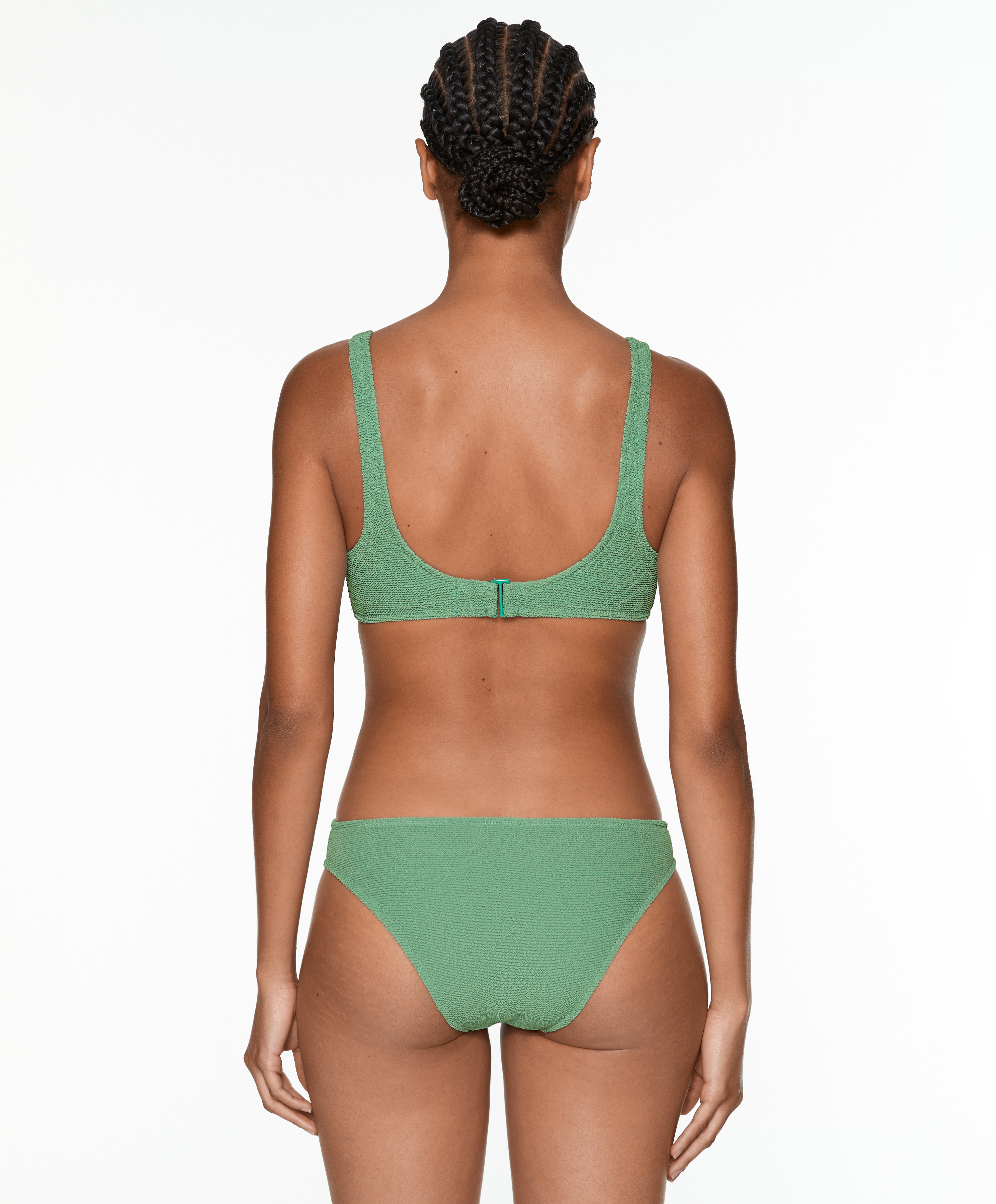 Medium-coverage crinkle bikini briefs