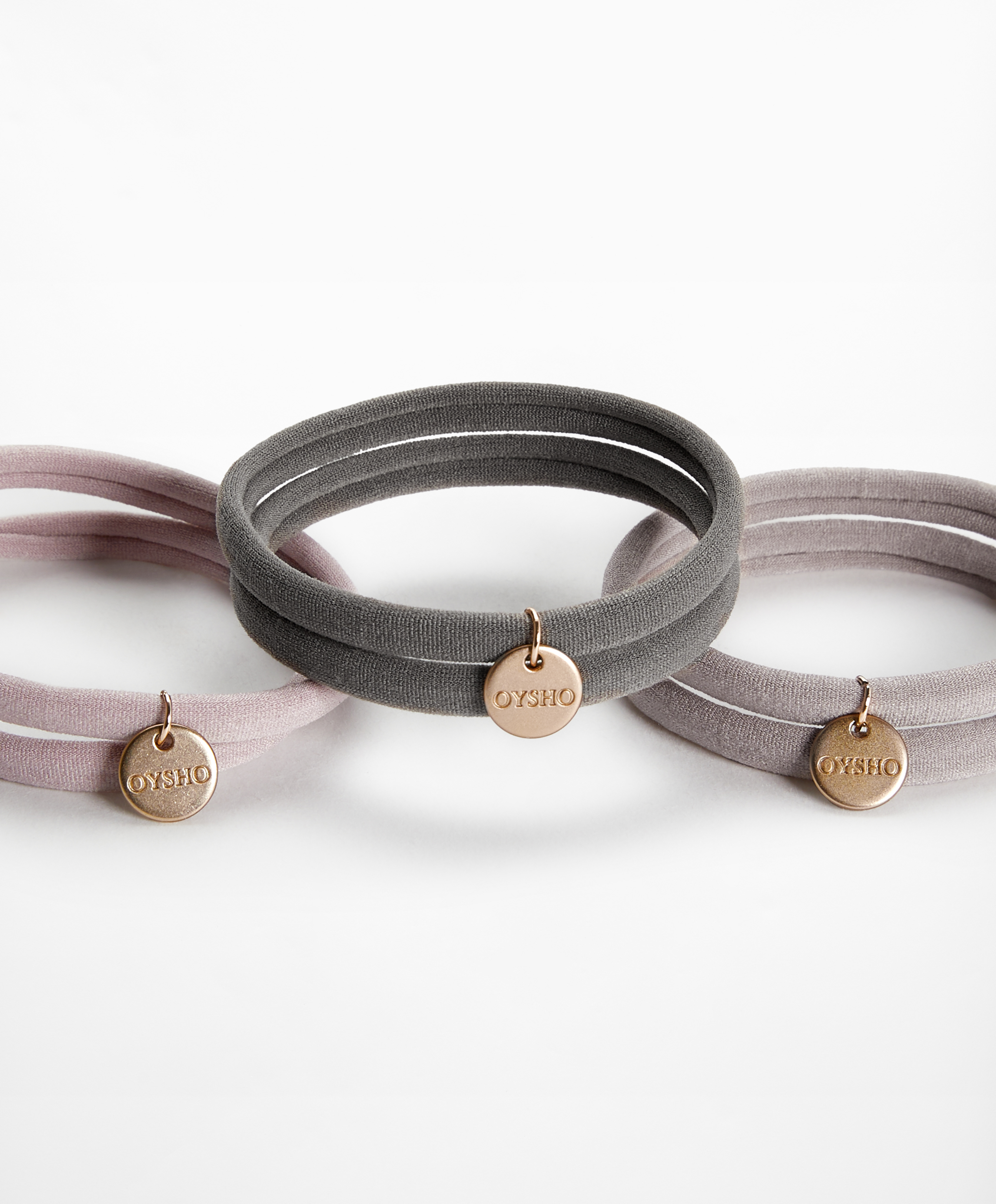 6 Oysho plaque hair ties