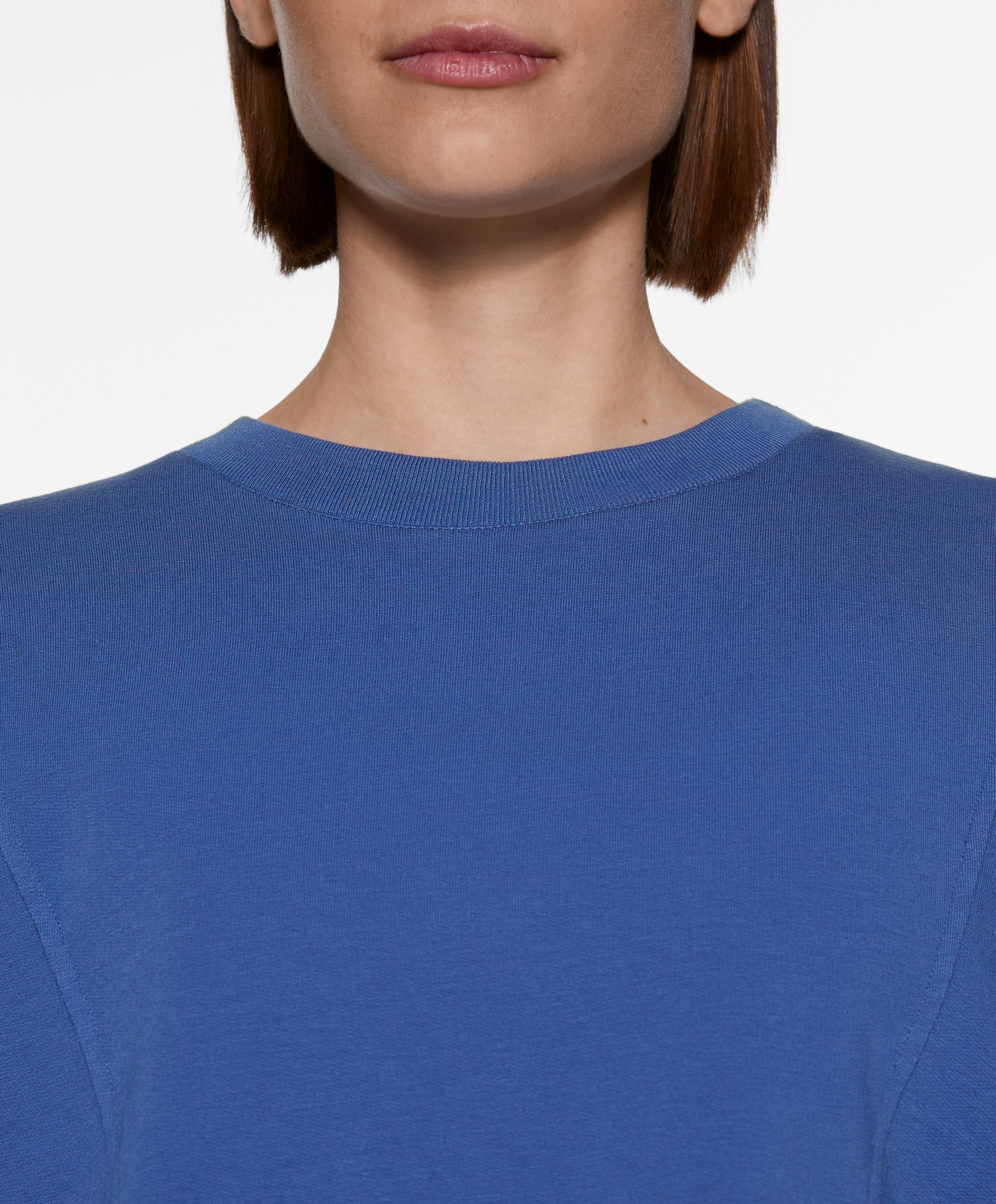 Crop sweatshirt with cotton and modal