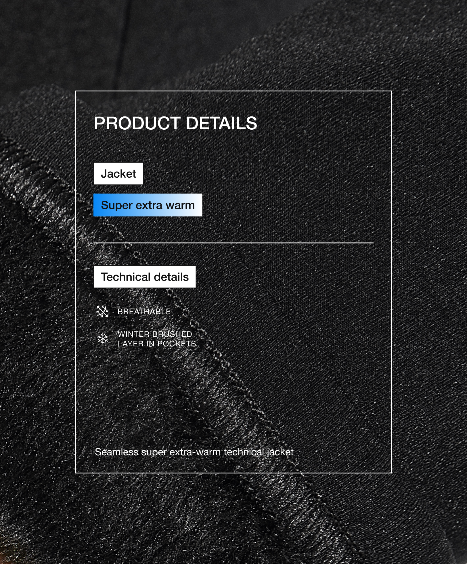 Super-extra-warm seamless technical jacket