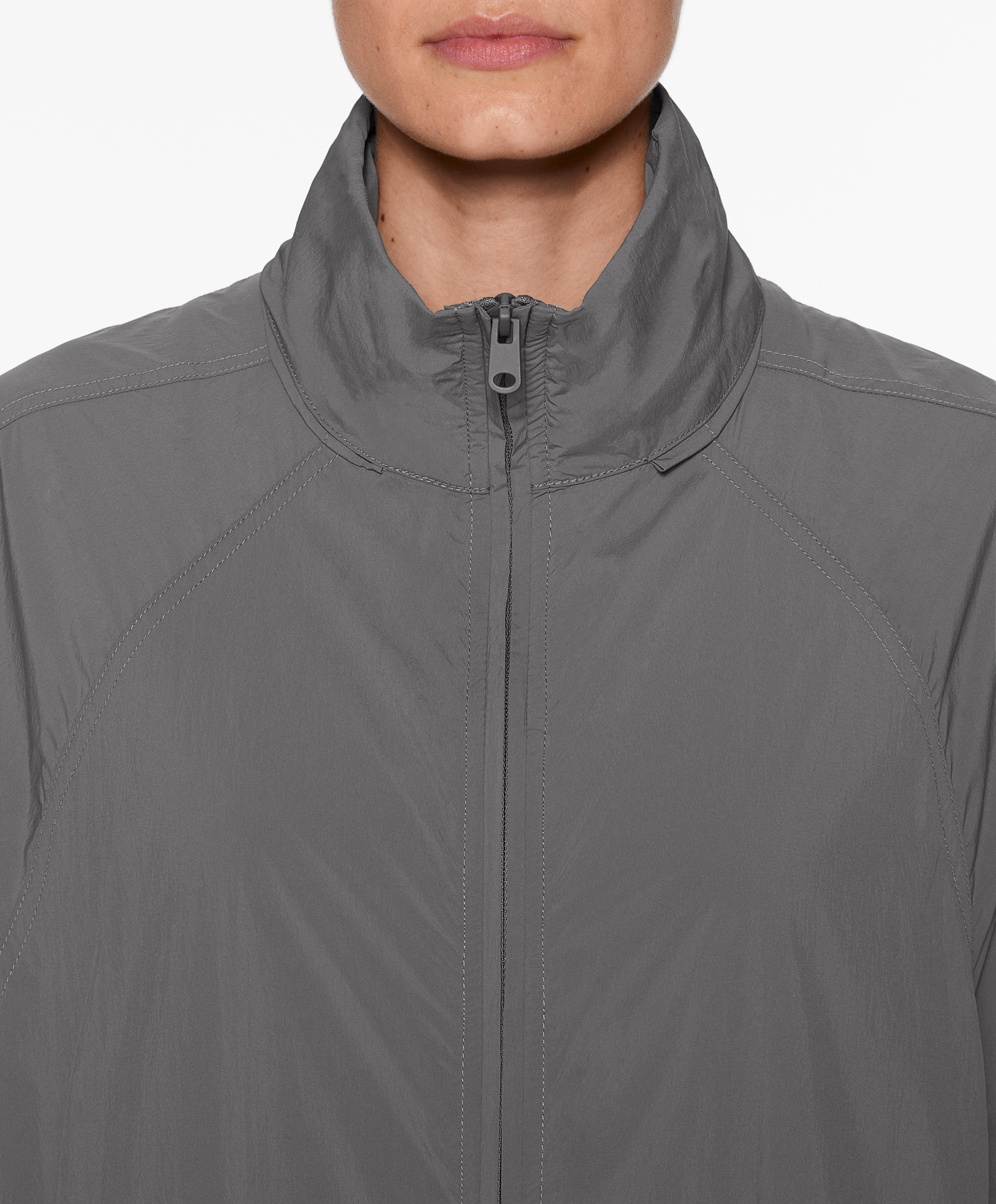 Water-repellent midi jacket