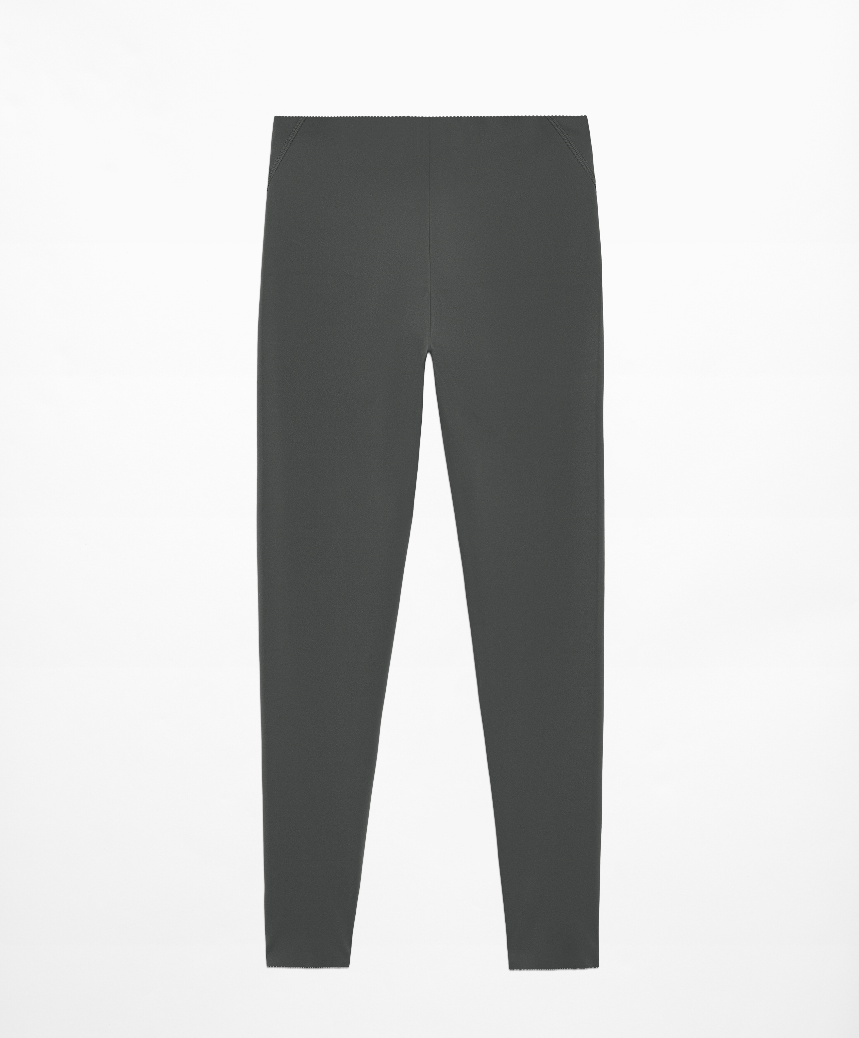 Compressive core control ankle-length leggings