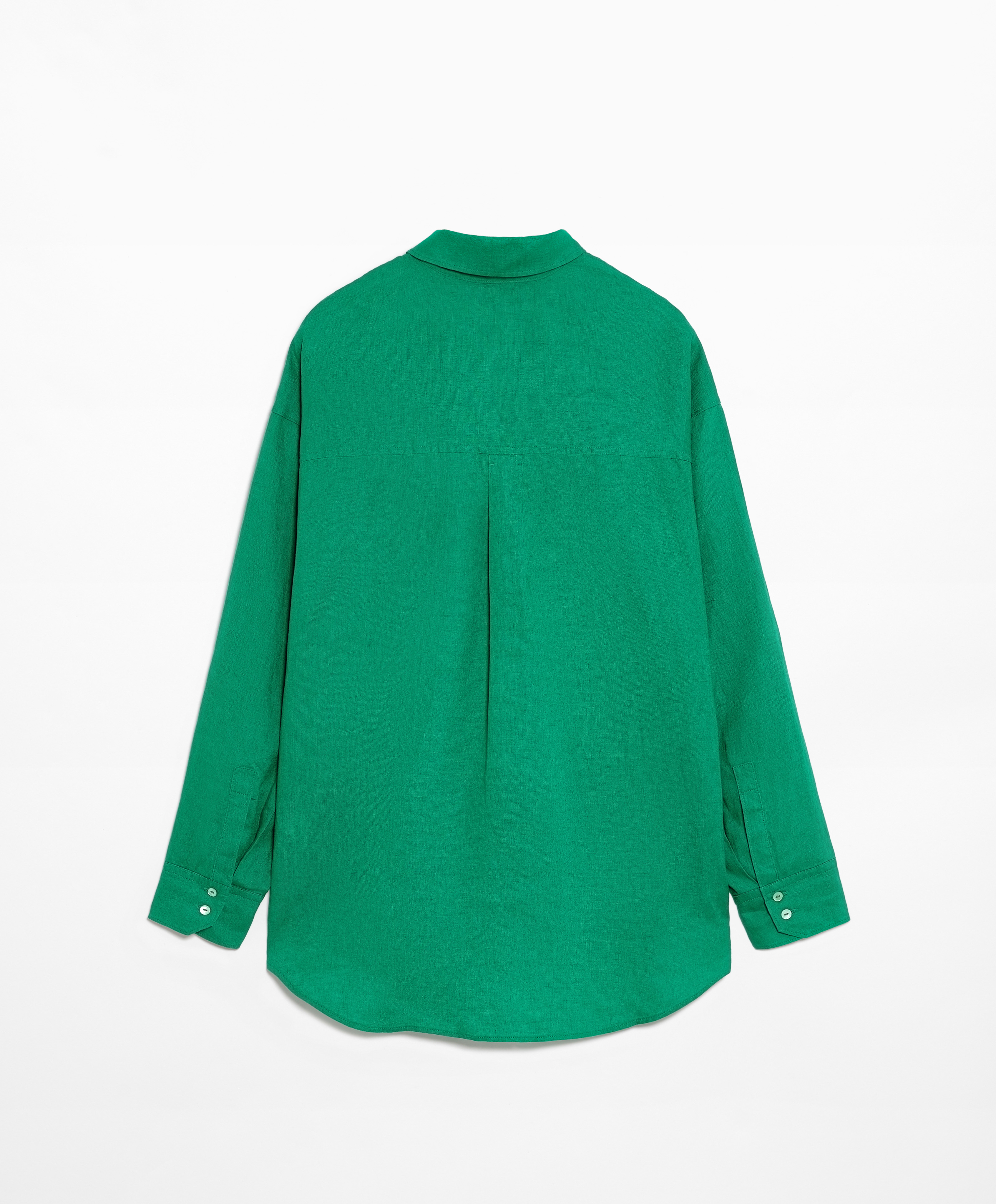 100% linen long-sleeved shirt