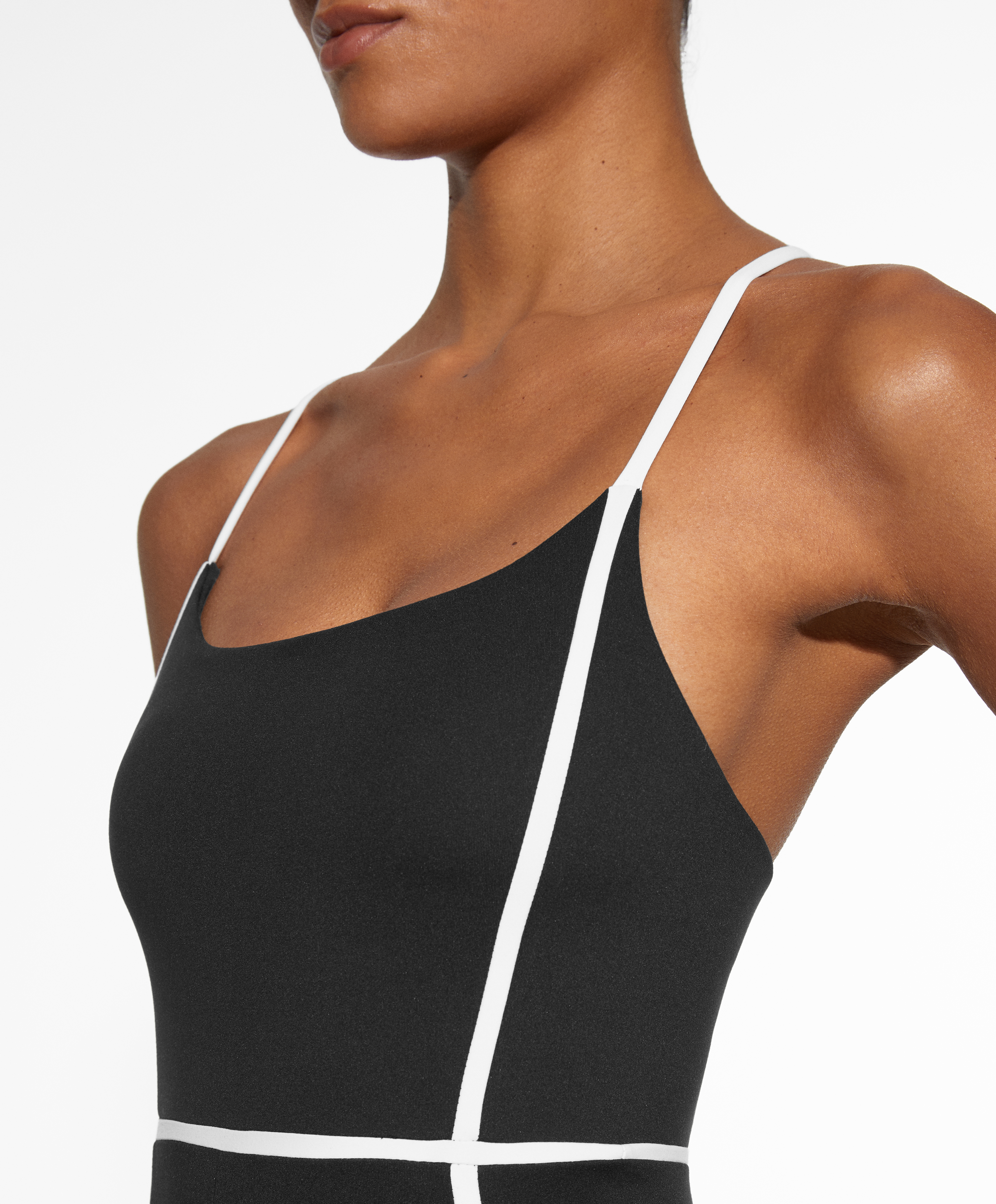 Comfortlux piping short jumpsuit