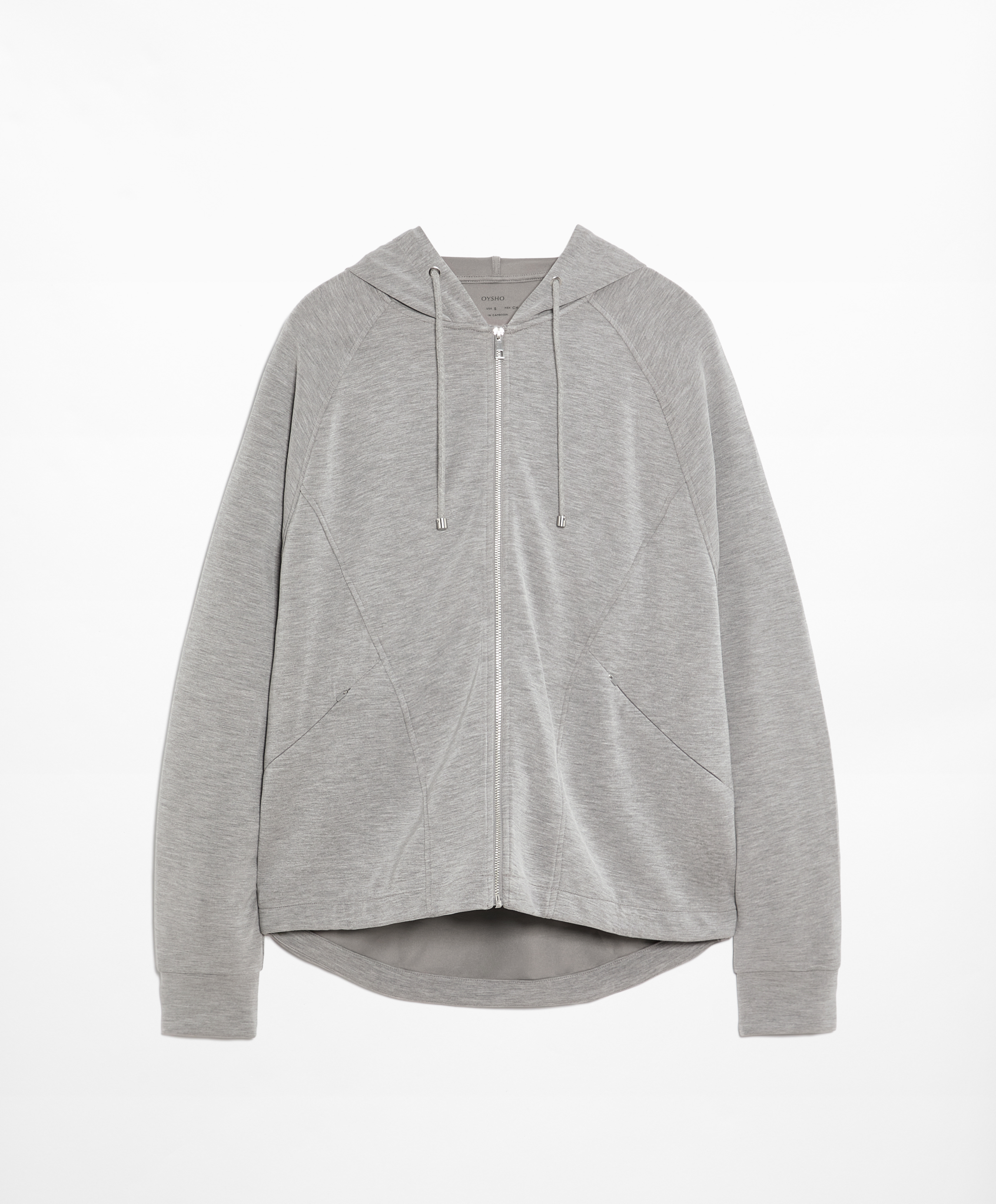 Knit hooded jacket with modal