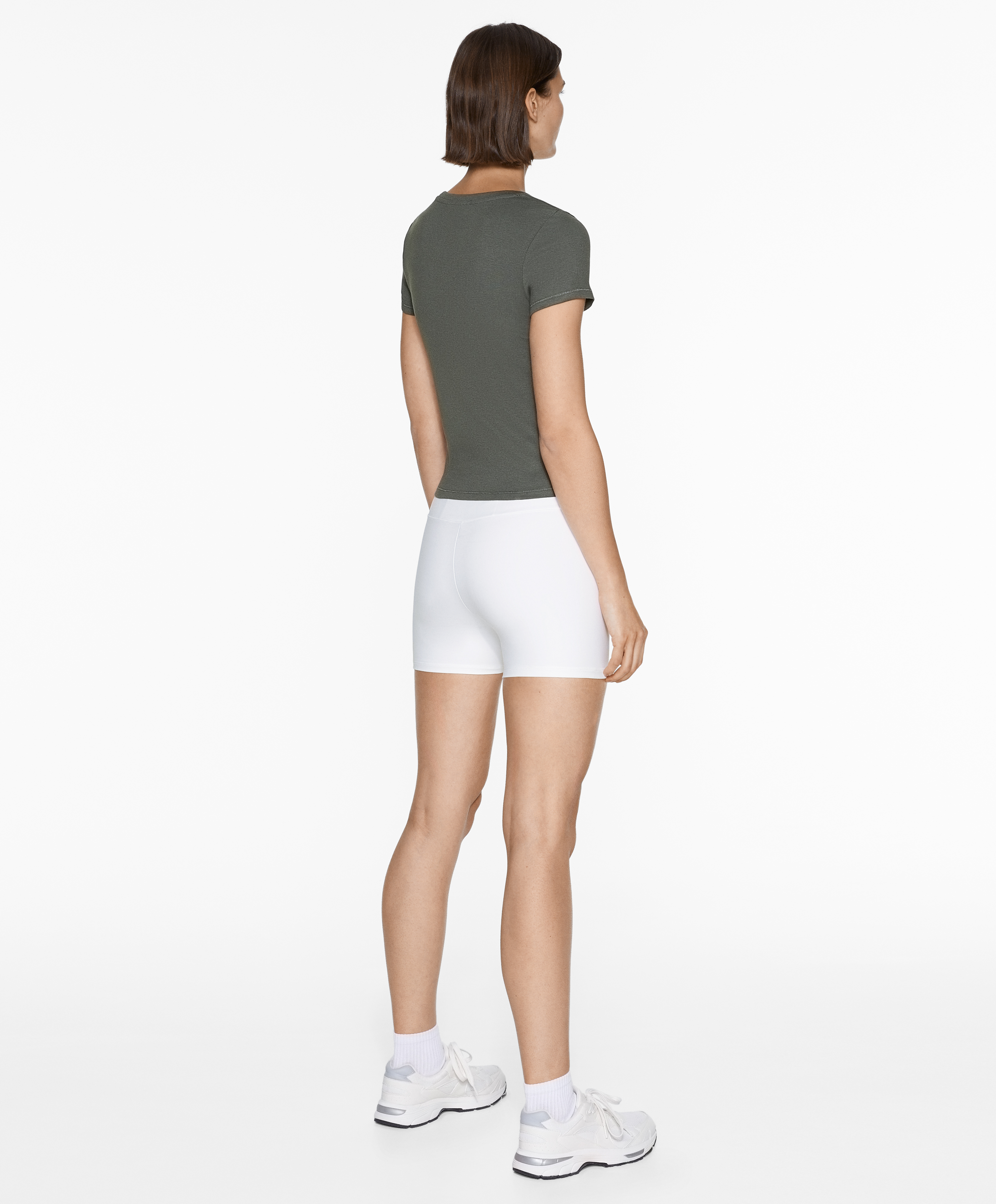 Ribbed short sleeve T-shirt