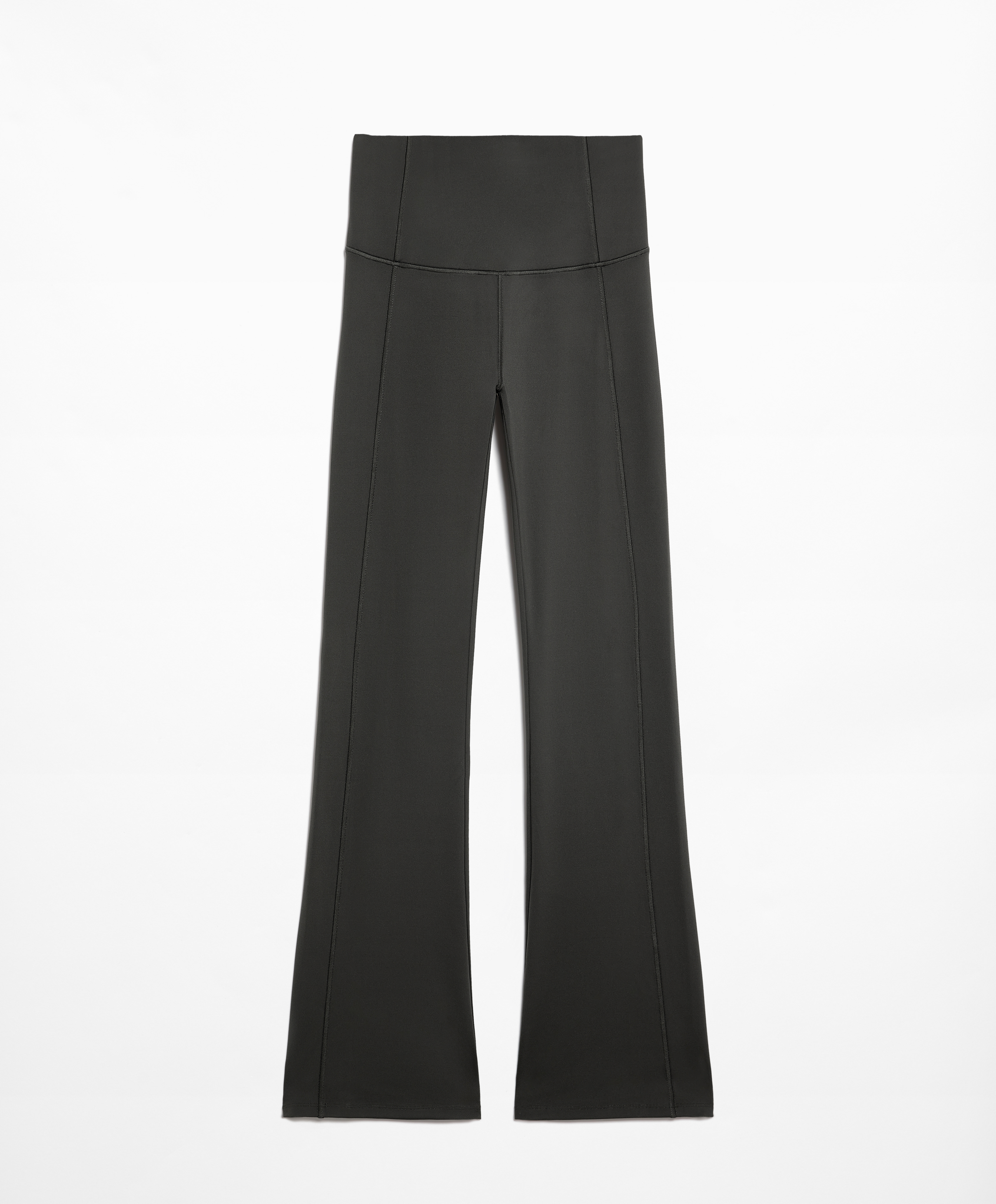 Comfortlux super-high-rise flare trousers with overlocking detail