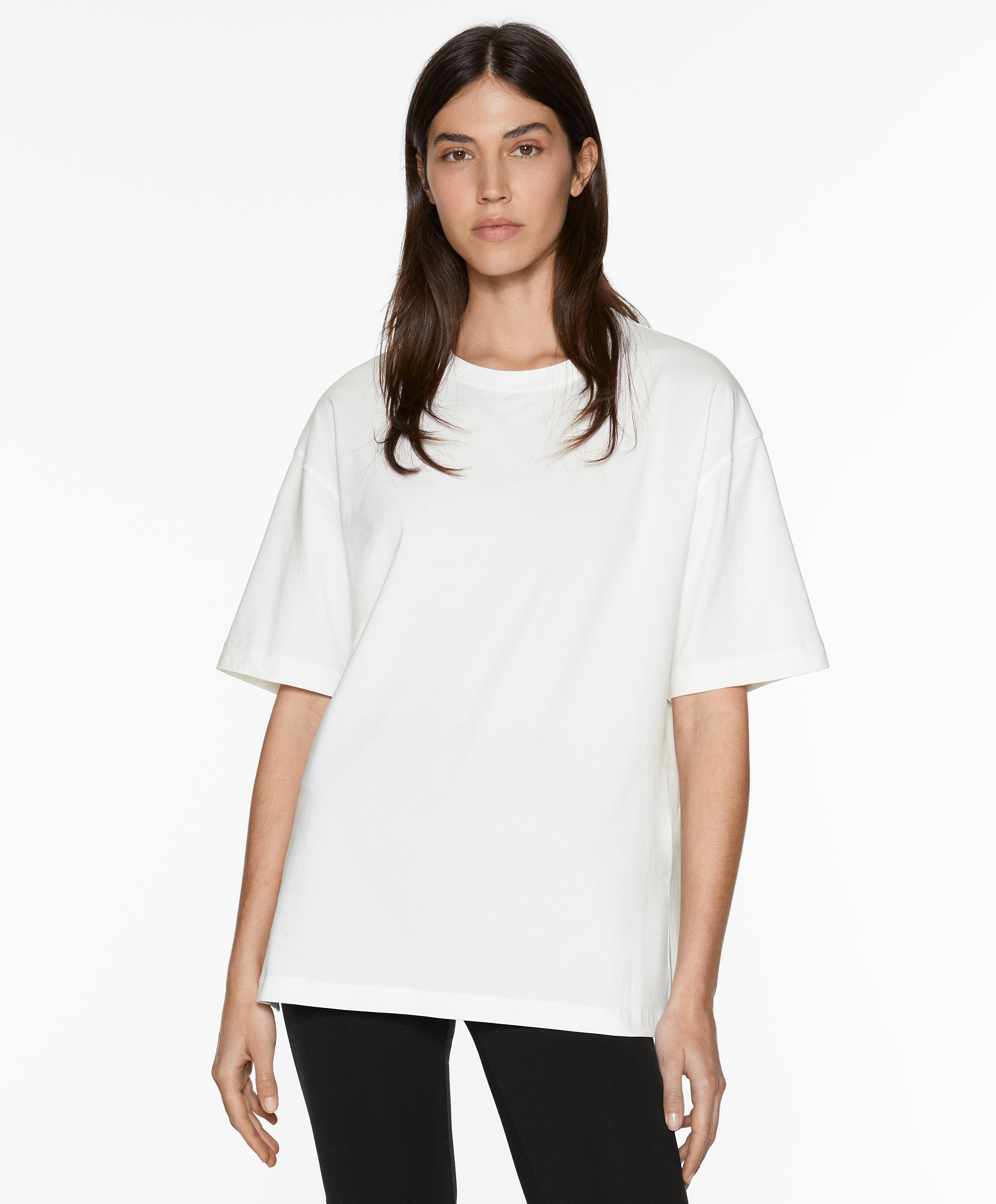 Short sleeve cotton blend T-shirt