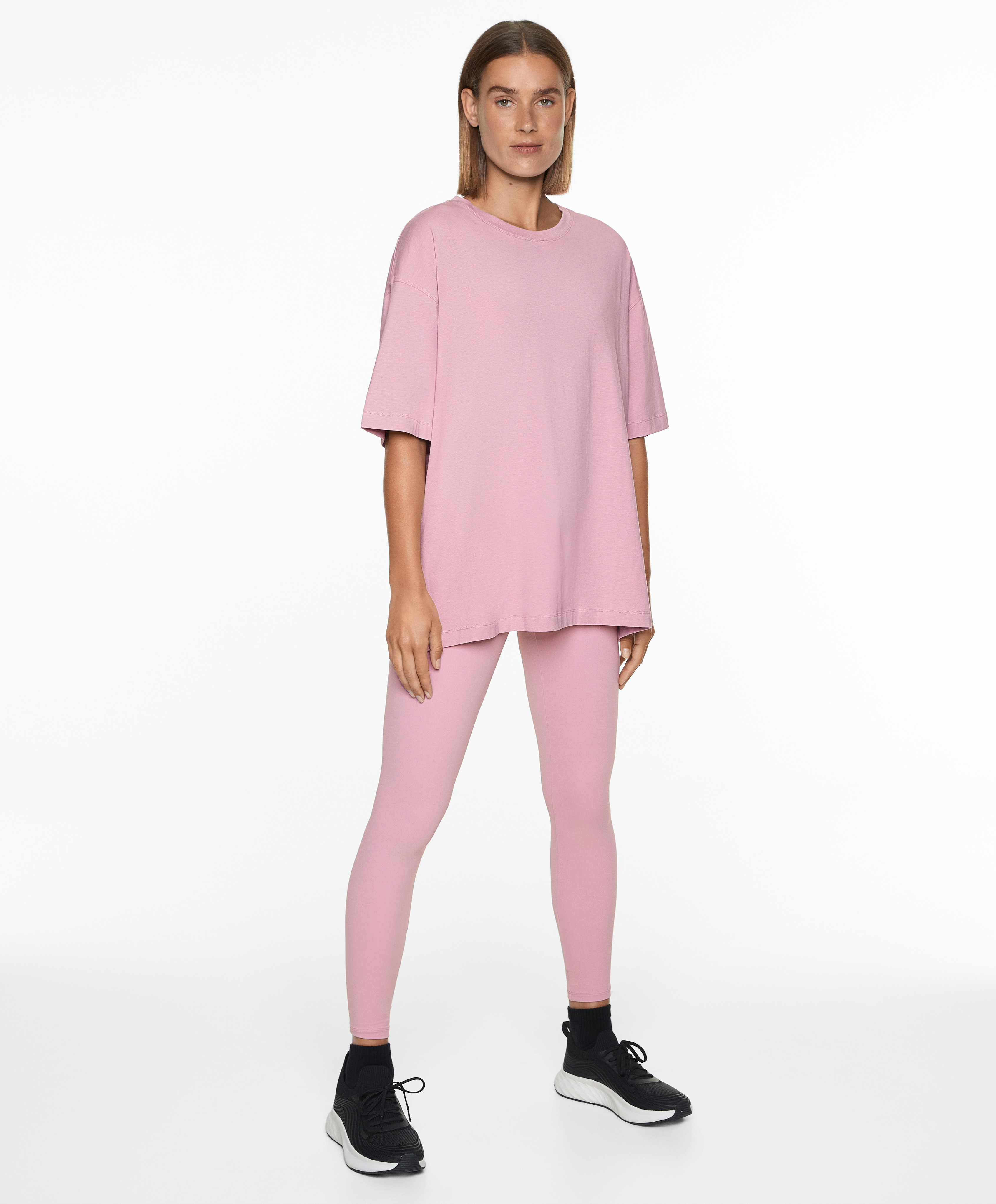 Short sleeve cotton blend T-shirt