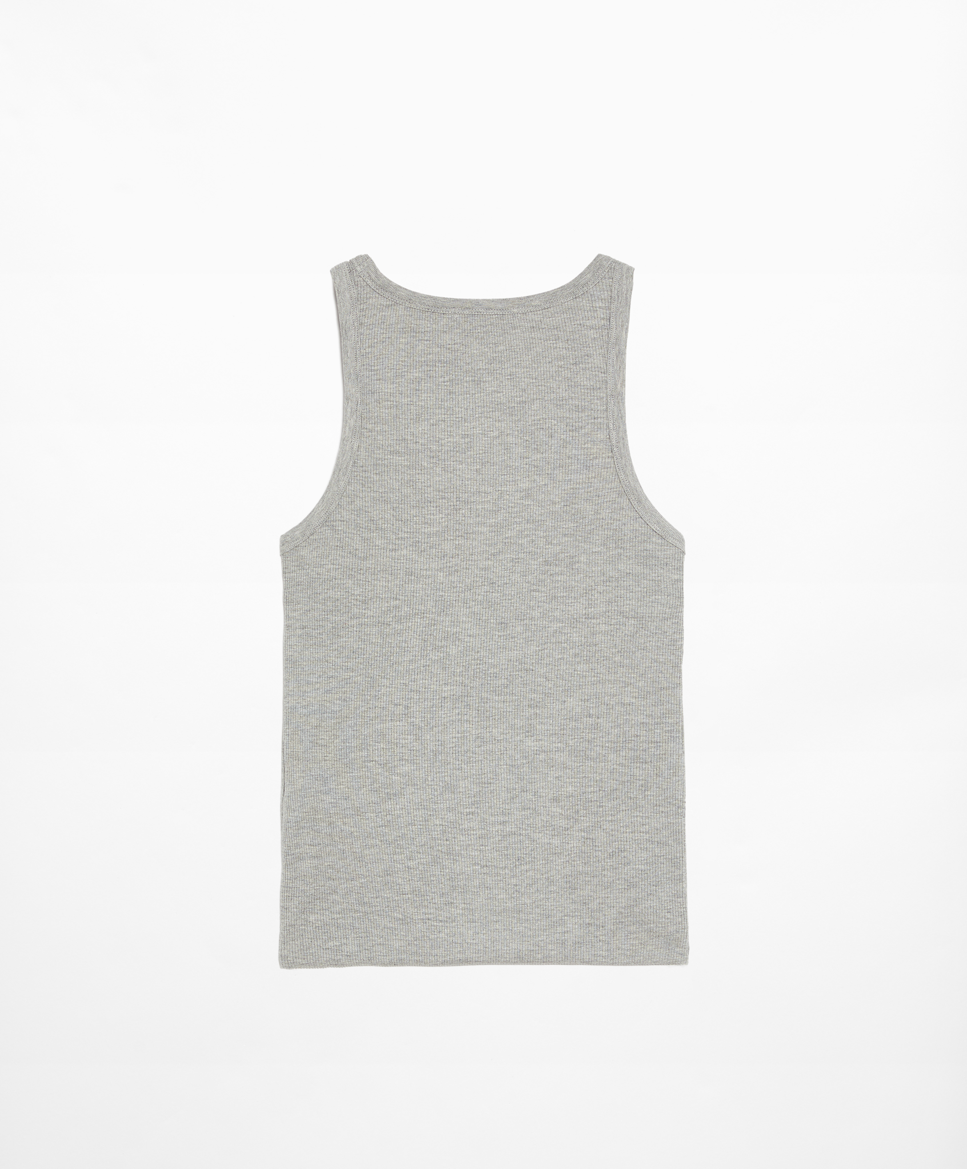 Rib vest top with cotton and modal