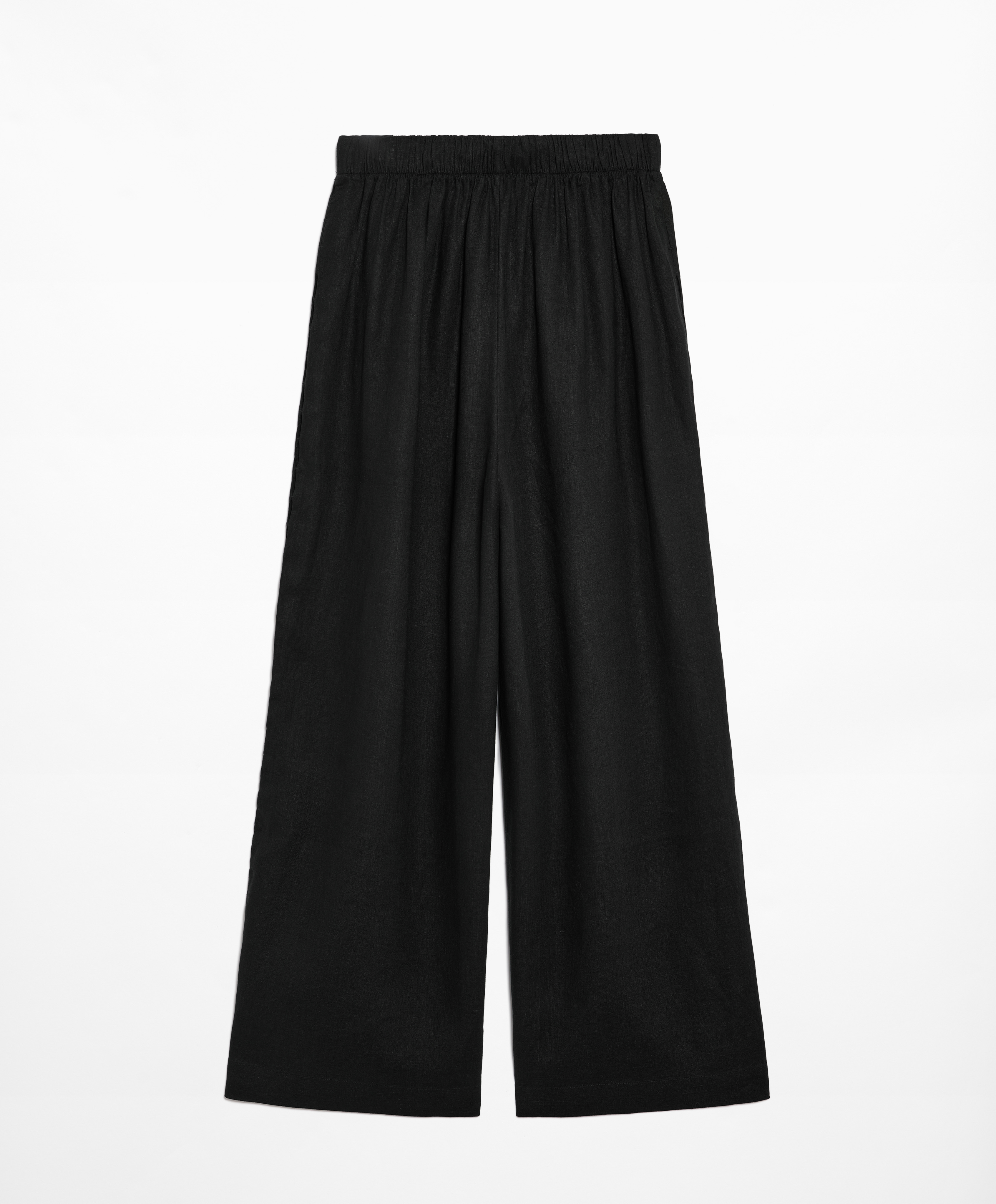 Straight cut 100% linen trousers