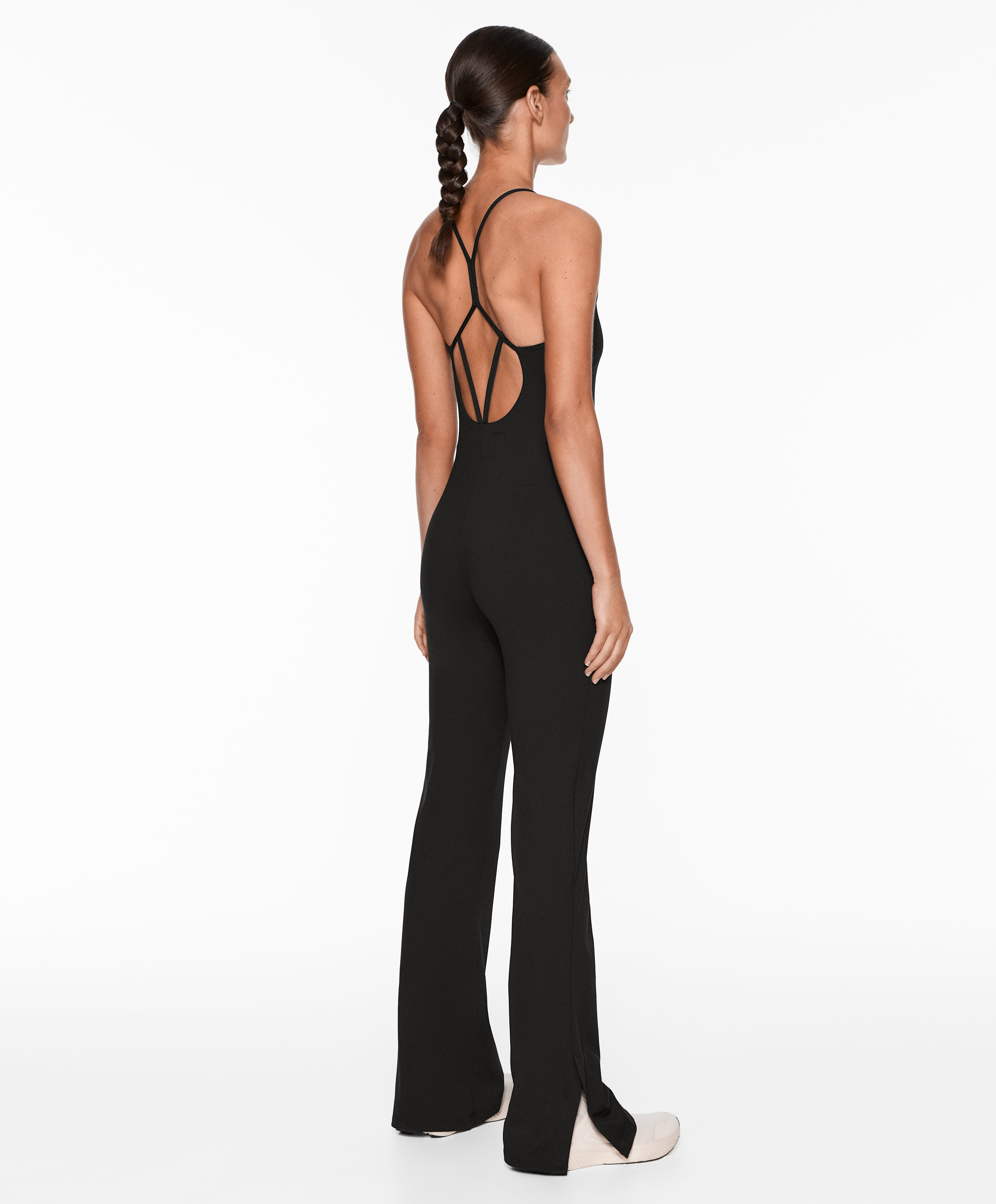 Comfortlux open-back flare jumpsuit