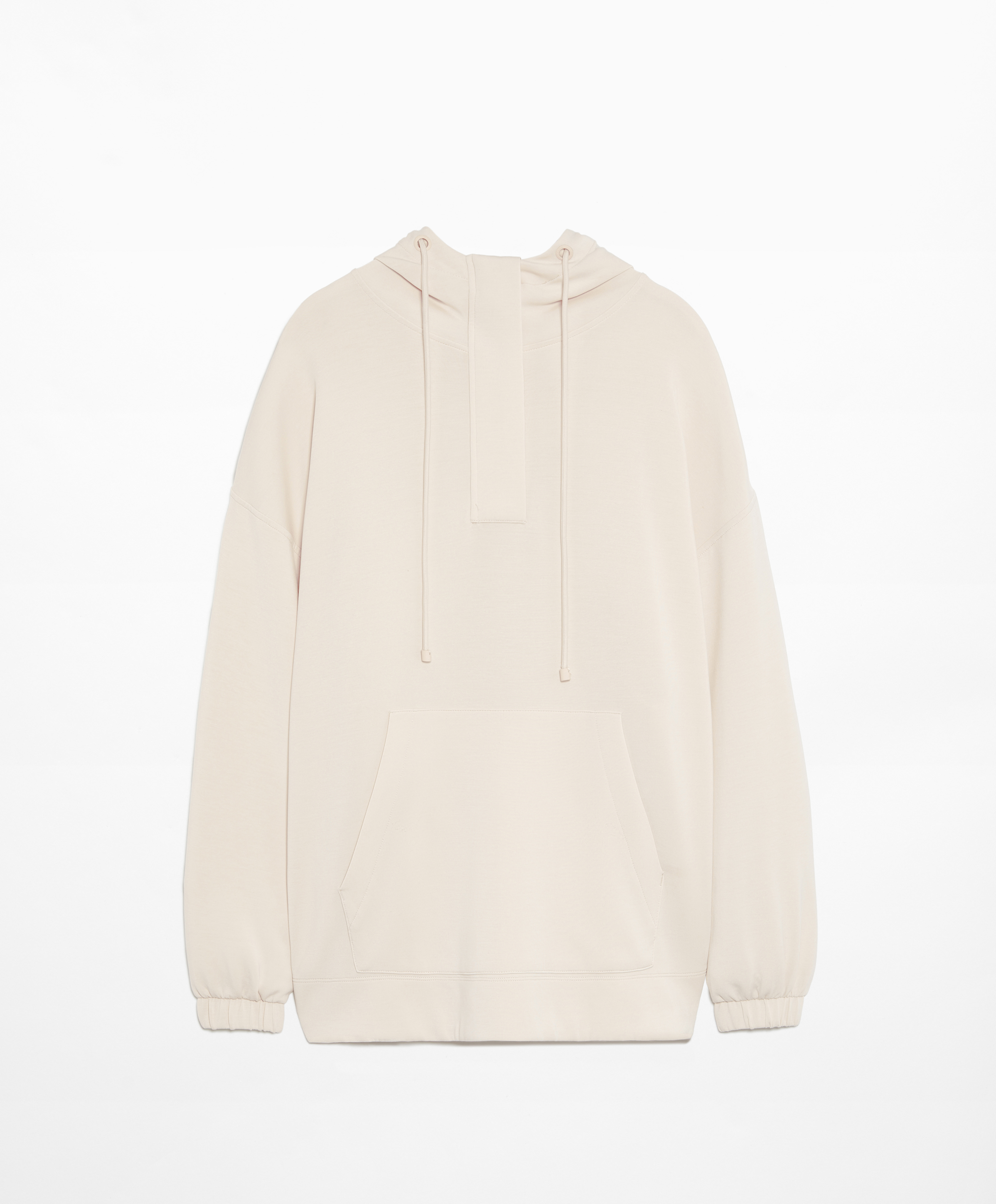 Oversize sweatshirt with soft-touch modal and zip