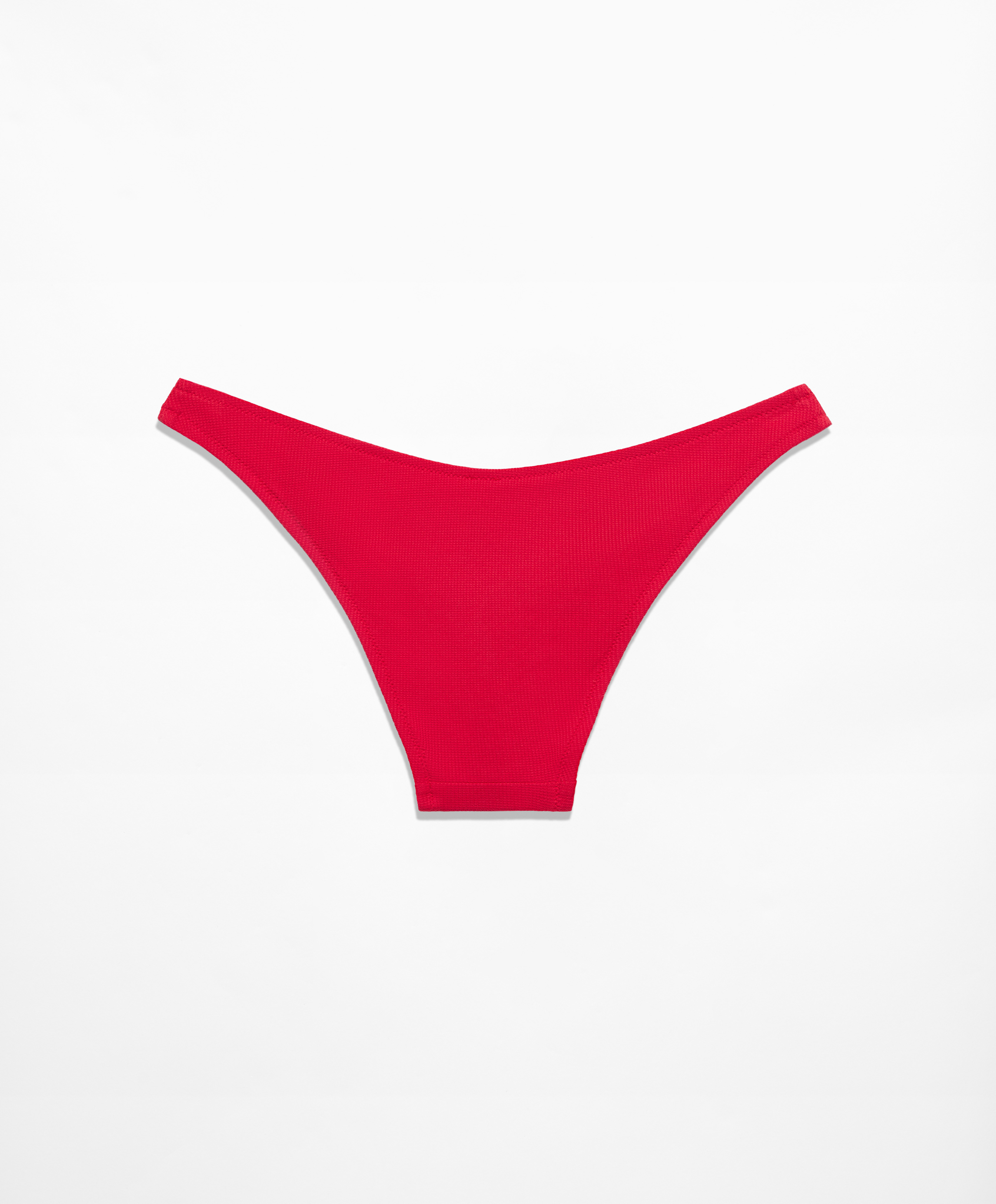 Piqué medium-coverage U-cut bikini briefs