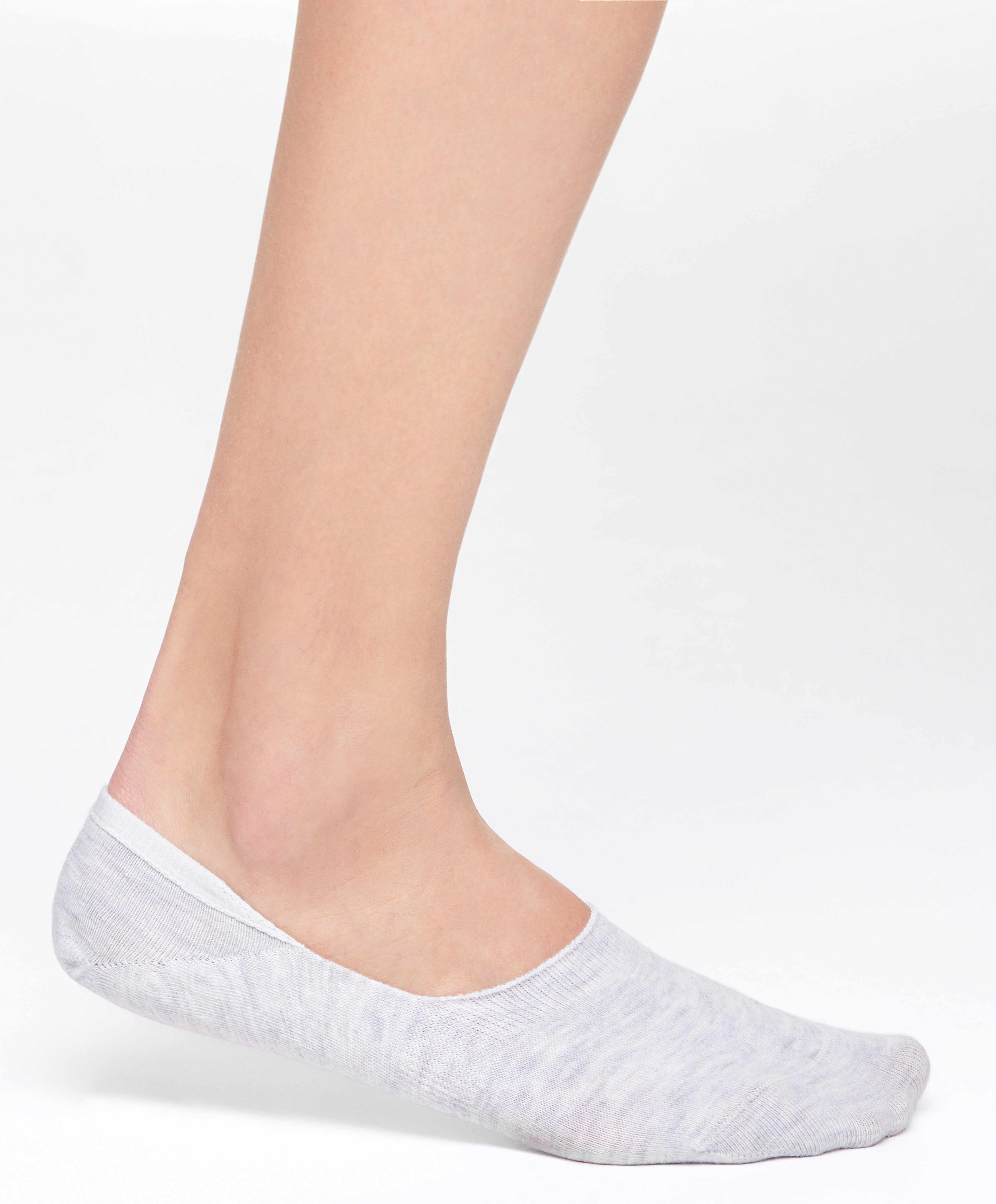 2 pairs of high-cut cotton blend invisible socks