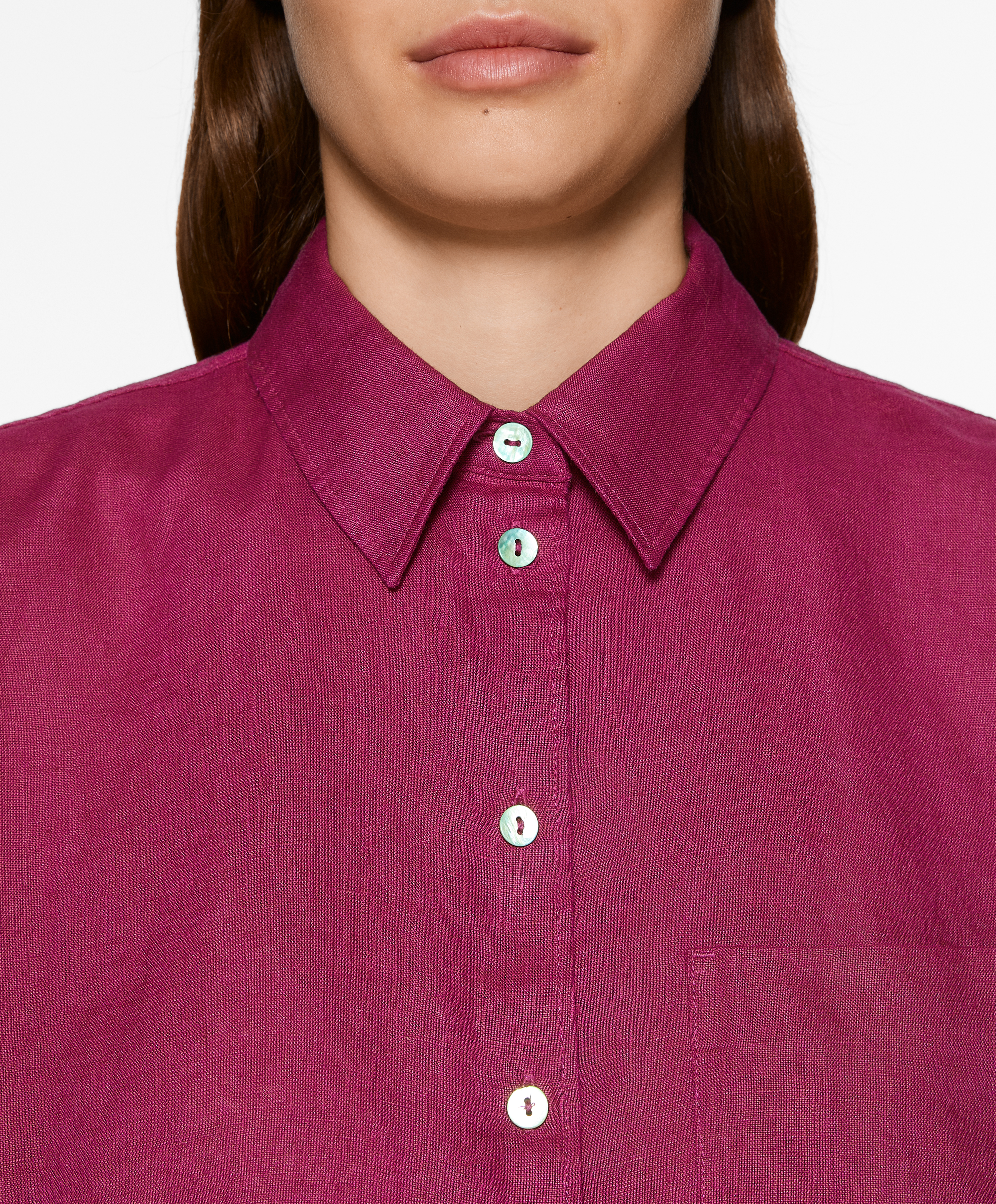 100% linen long-sleeved shirt